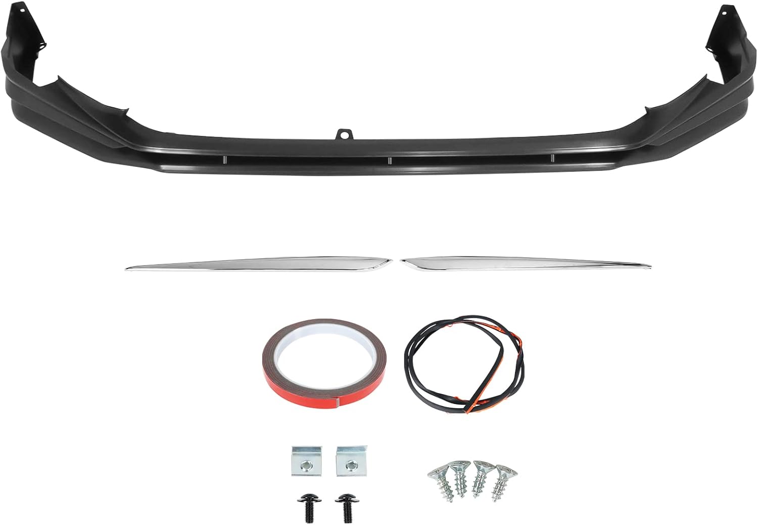 2022-2025 Honda Civic Sedan & Hatchback Front Bumper Lip Spoiler - Matte Black Unpainted PP Material | Enhances Aerodynamics & Sporty Look | Perfect for Street Racing & Car Shows