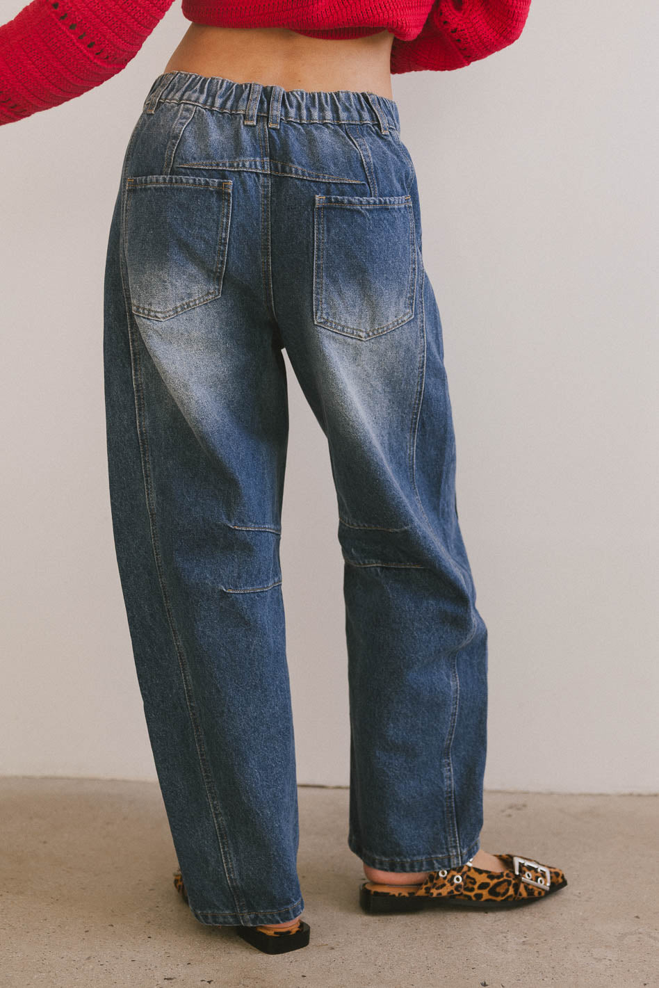 Lisette Women's High Waist Skinny Barrel Jeans - Dark Wash Denim Pants for Casual Wear & Everyday Outfits
