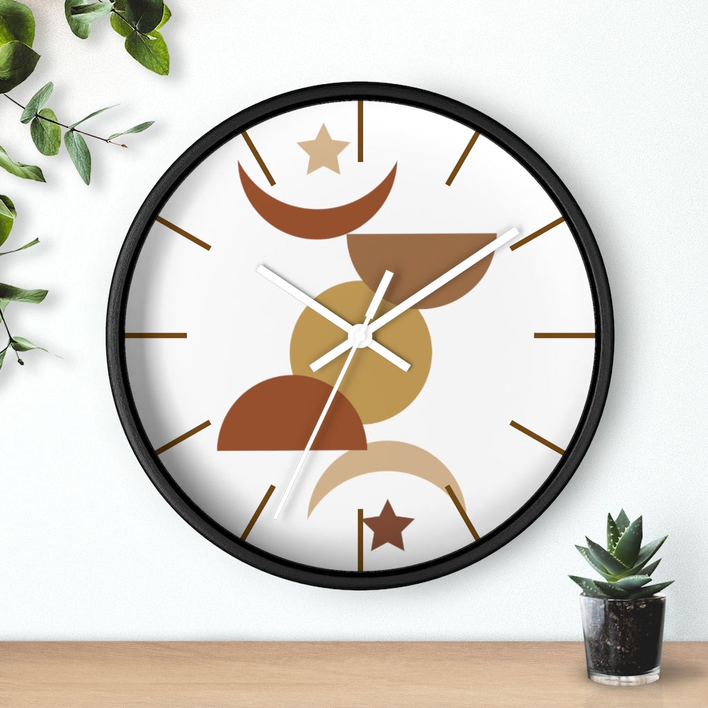 Stylish Wooden Wall Clock with Desert Organic Theme - Midwest Inspired Home Decor & Gift - Perfect for Living Room, Bedroom, or Office