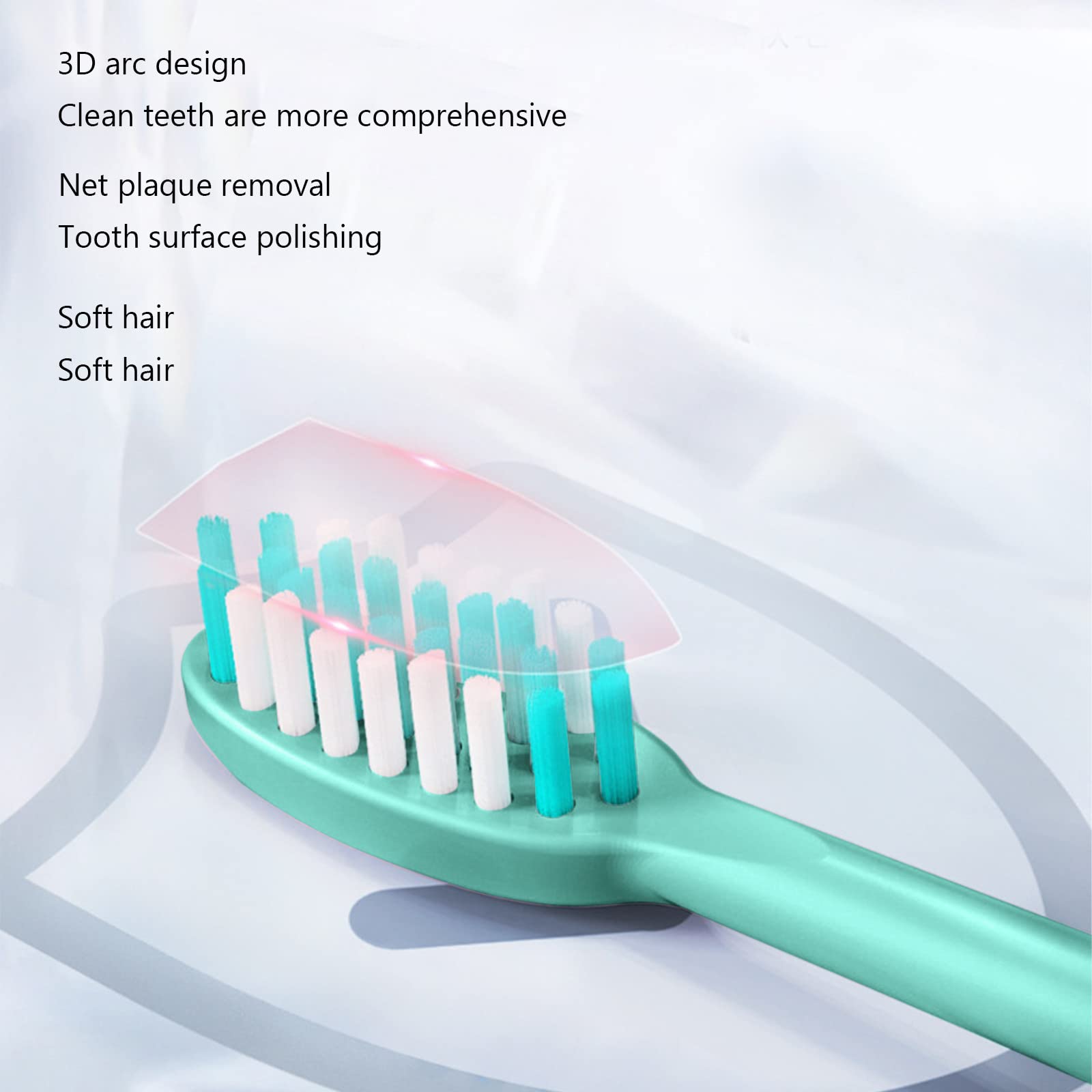 Sonic Electric Toothbrush for Adults - 5 Cleaning Modes, Smart Timer, USB Rechargeable with 2 Replacement Brush Heads - Perfect for Travel, Home & Office Use (Green)