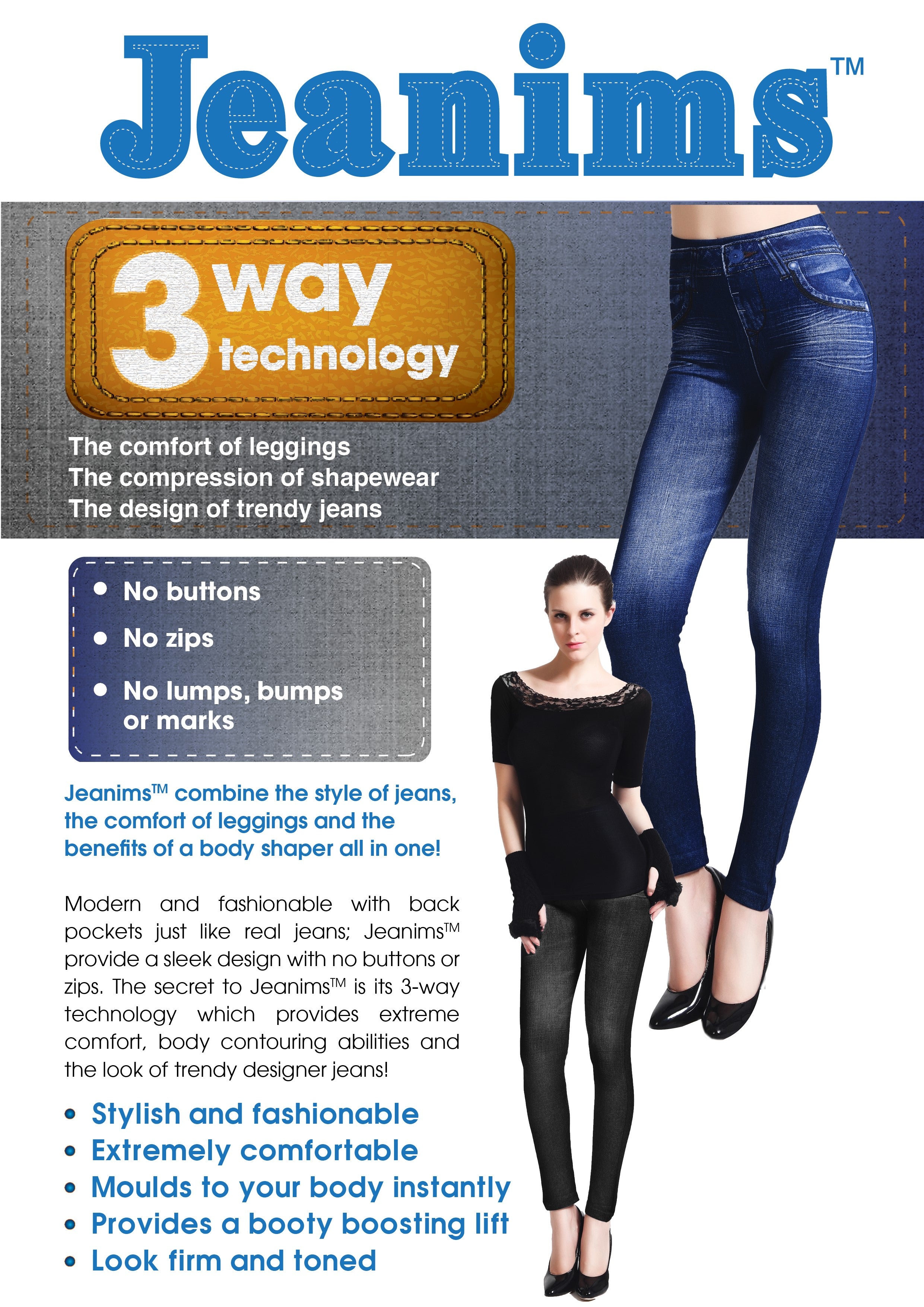 Jeanims - Premium Women's High Waist Skinny Jeans | Stretch Denim Pants for Comfort & Style | Perfect for Casual Outfits, Work & Date Nights