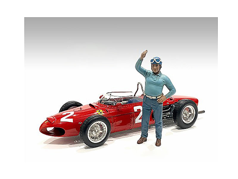 1/18 Scale American Diorama 1950s Racing Legends Collectible Figure B - Perfect for Model Car Displays, Diorama Scenes & Vintage Racing Collections