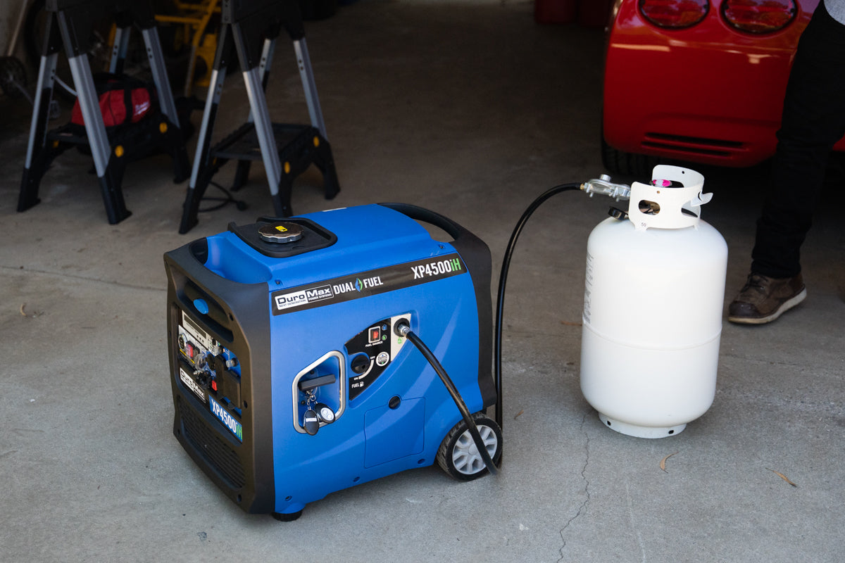 4,500 Watt Dual Fuel Portable Inverter Generator with CO Alert - Reliable Power for Camping, RV Trips & Emergency Backup