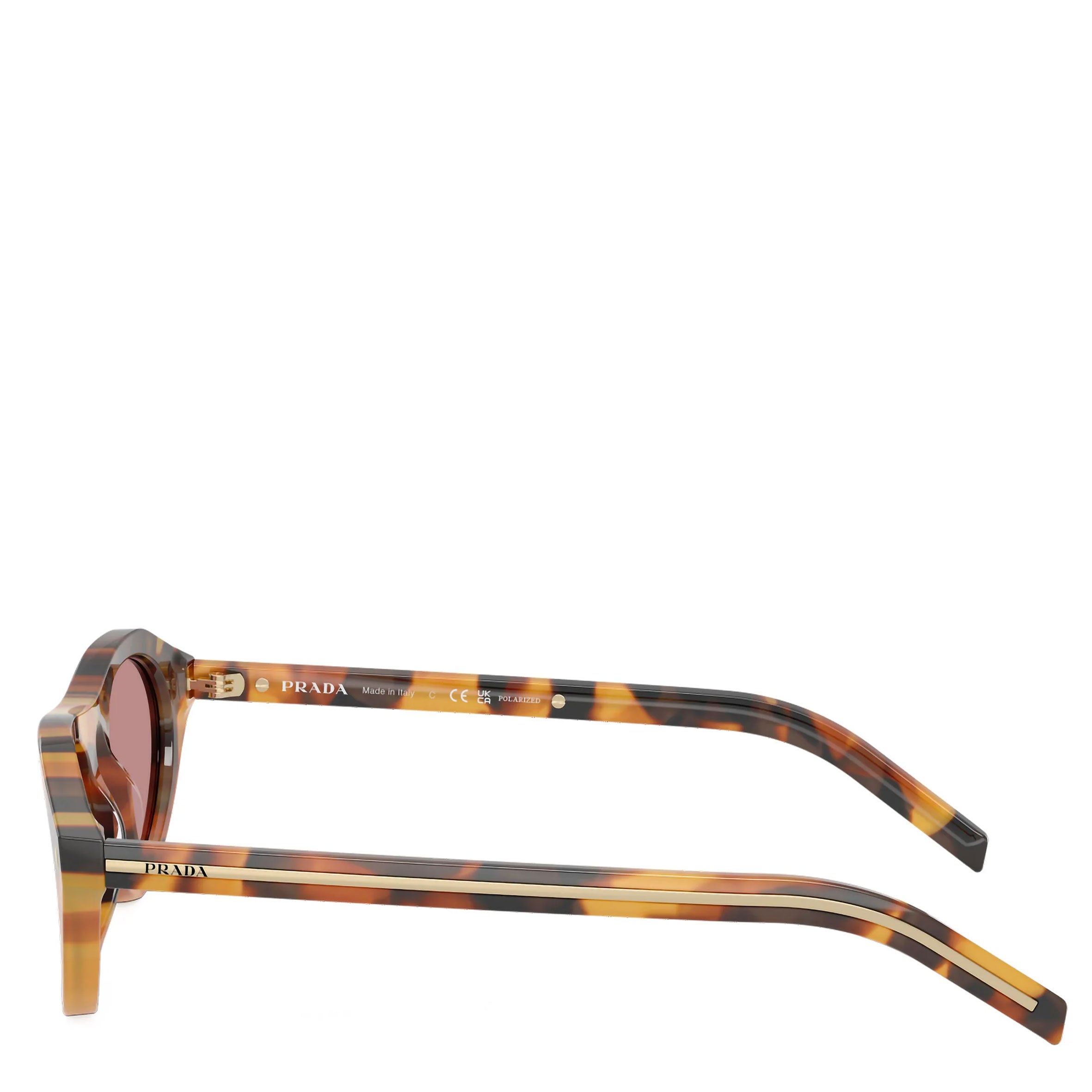 Prada 0PR B15S Iconic Metal Plaque Polarized Sunglasses for Women - UV Protection, Luxury Fashion Accessory for Beach, Driving & Outdoor Activities
