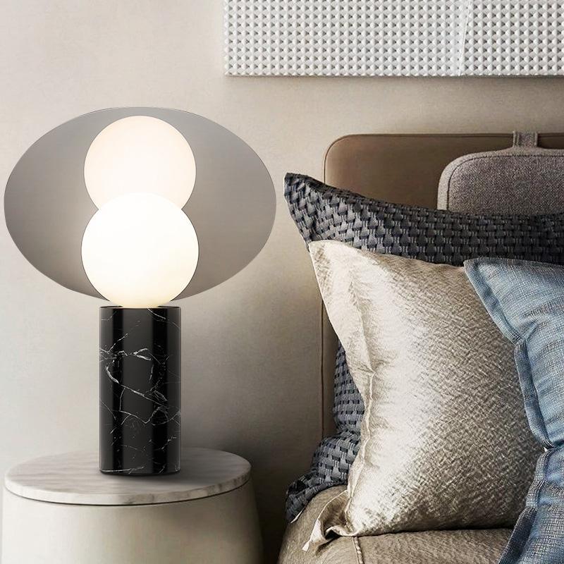 Modern Bola Disc Table Lamp - Stylish LED Bedside Lamp for Bedroom, Living Room & Office - Warm White Light for Cozy Ambience & Relaxation
