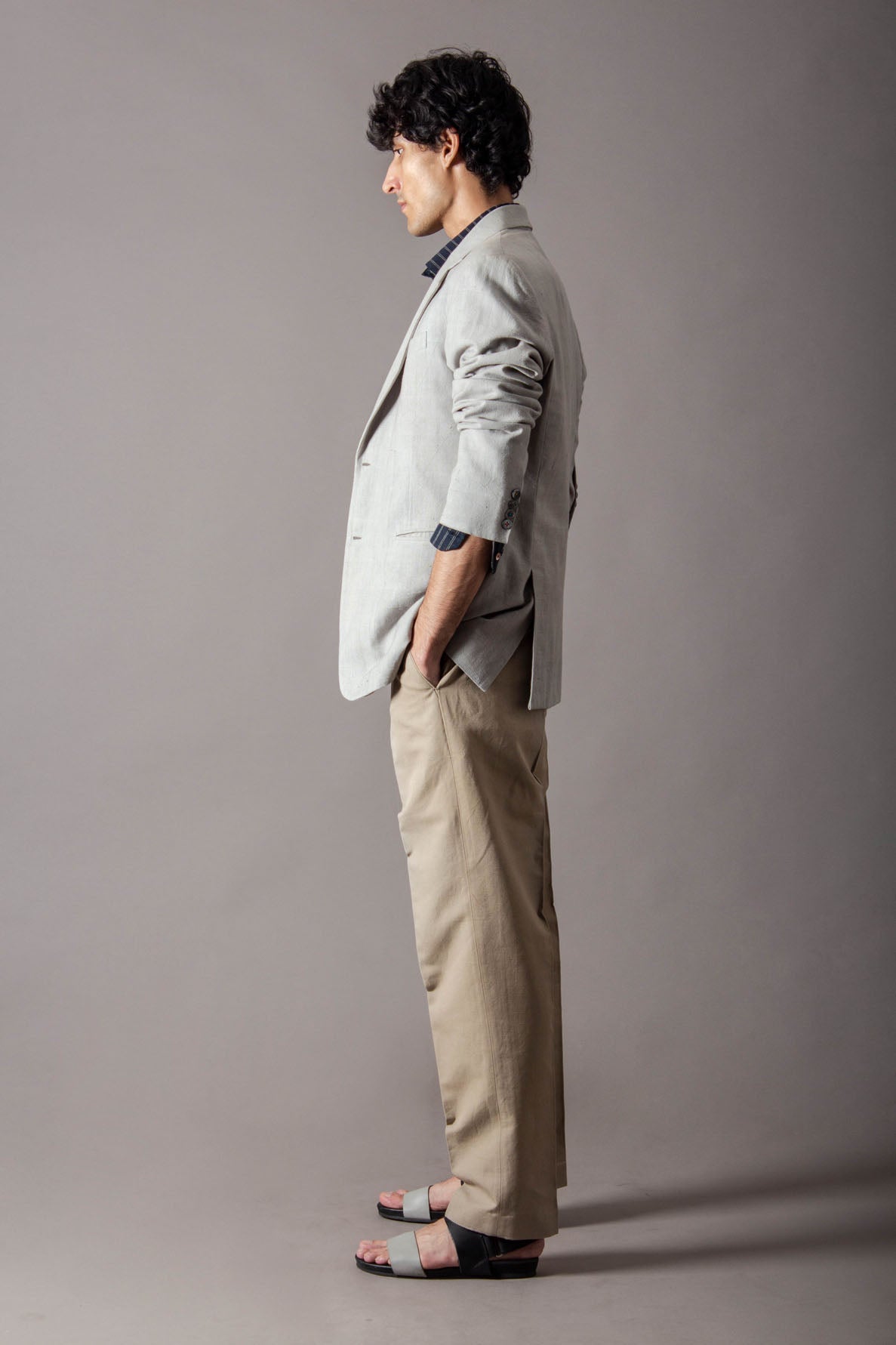Premium Rana Blazer - Heavyweight Linen Jacket in Ice Blue | Women's Fashion Blazer for Office, Business & Formal Events
