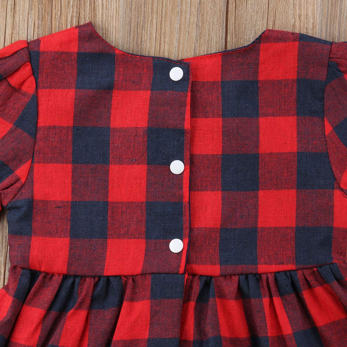 Christmas Toddler Girls Long Sleeve Plaid Princess Party Dress - Cute Holiday Wedding Outfit for Kids | Perfect for Christmas Photos, Birthday Parties & Special Occasions