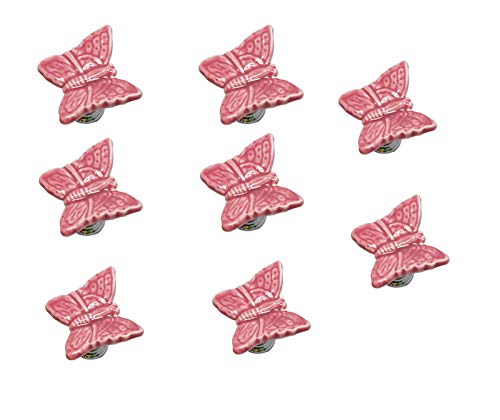 Pink butterfly, 8 pcs