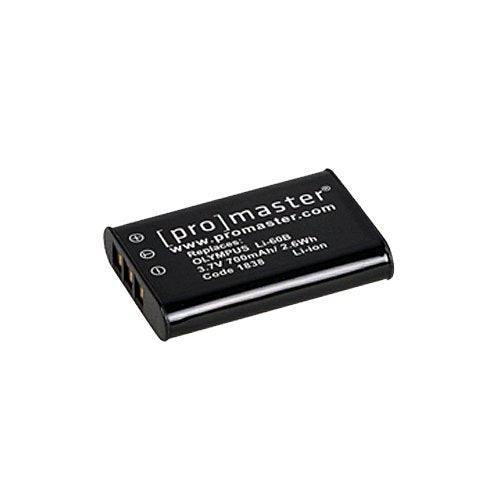 Original Promaster Replacement Battery for Olympus LI 60B - Compatible with Olympus Stylus Cameras - Perfect for Travel Photography & Outdoor Adventures