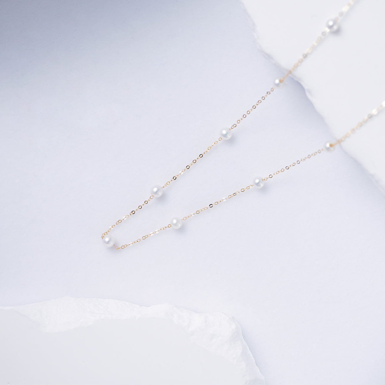 18K Solid Gold Freshwater Pearl Necklace for Women - Elegant & Timeless Jewelry Gift for Wedding, Anniversary & Special Occasions | KN00026