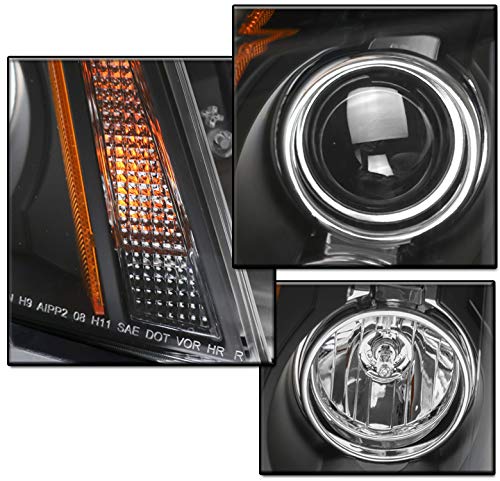 2008-2014 Cadillac CTS Projector Black Headlights with 6.25