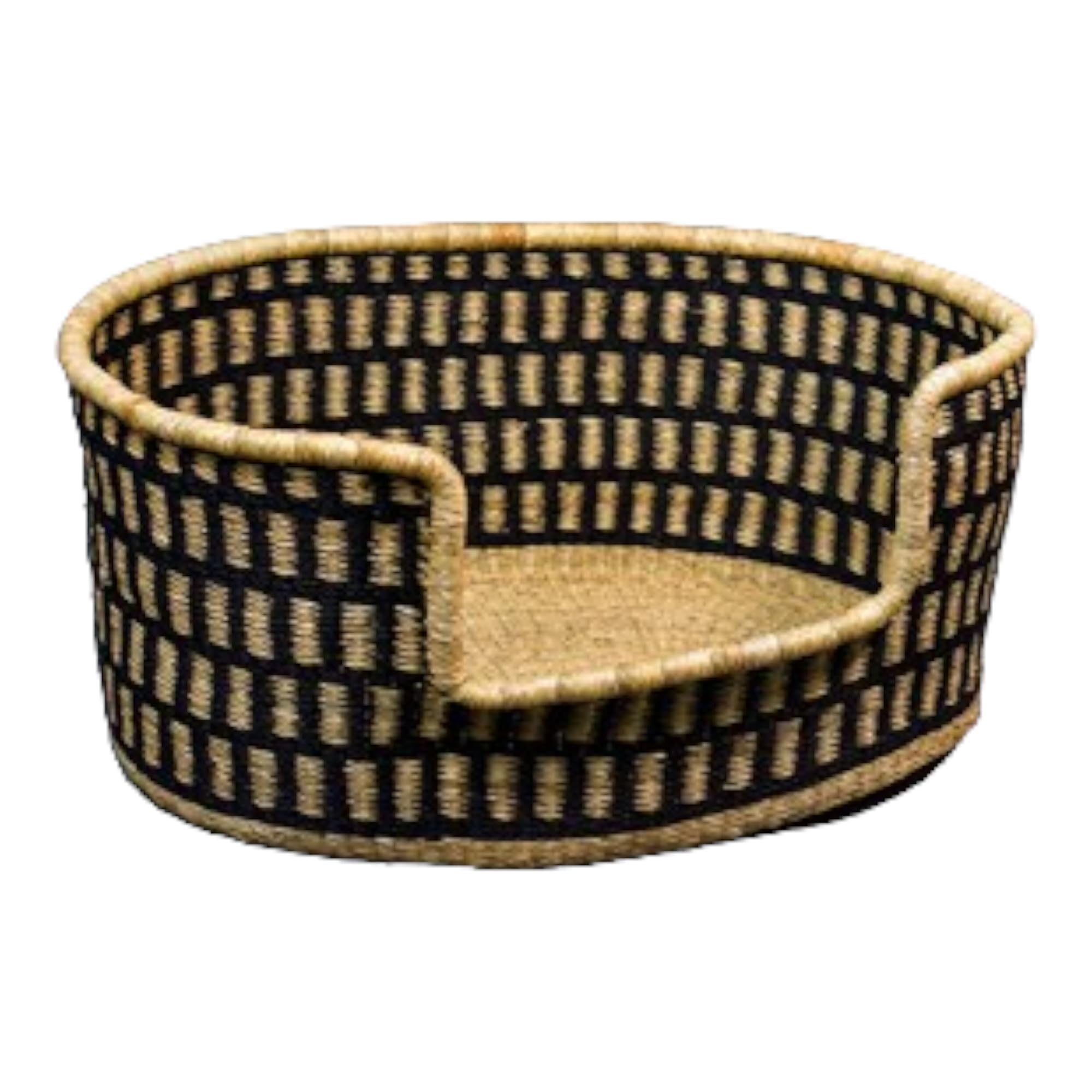 3 Inch Thick Mattress Dog Bed - Handwoven Wicker Puppy Basket Bed - Eco-Friendly Handmade Pet Furniture for Small to Medium Dogs | Perfect for Living Room, Bedroom & Pet-Friendly Spaces