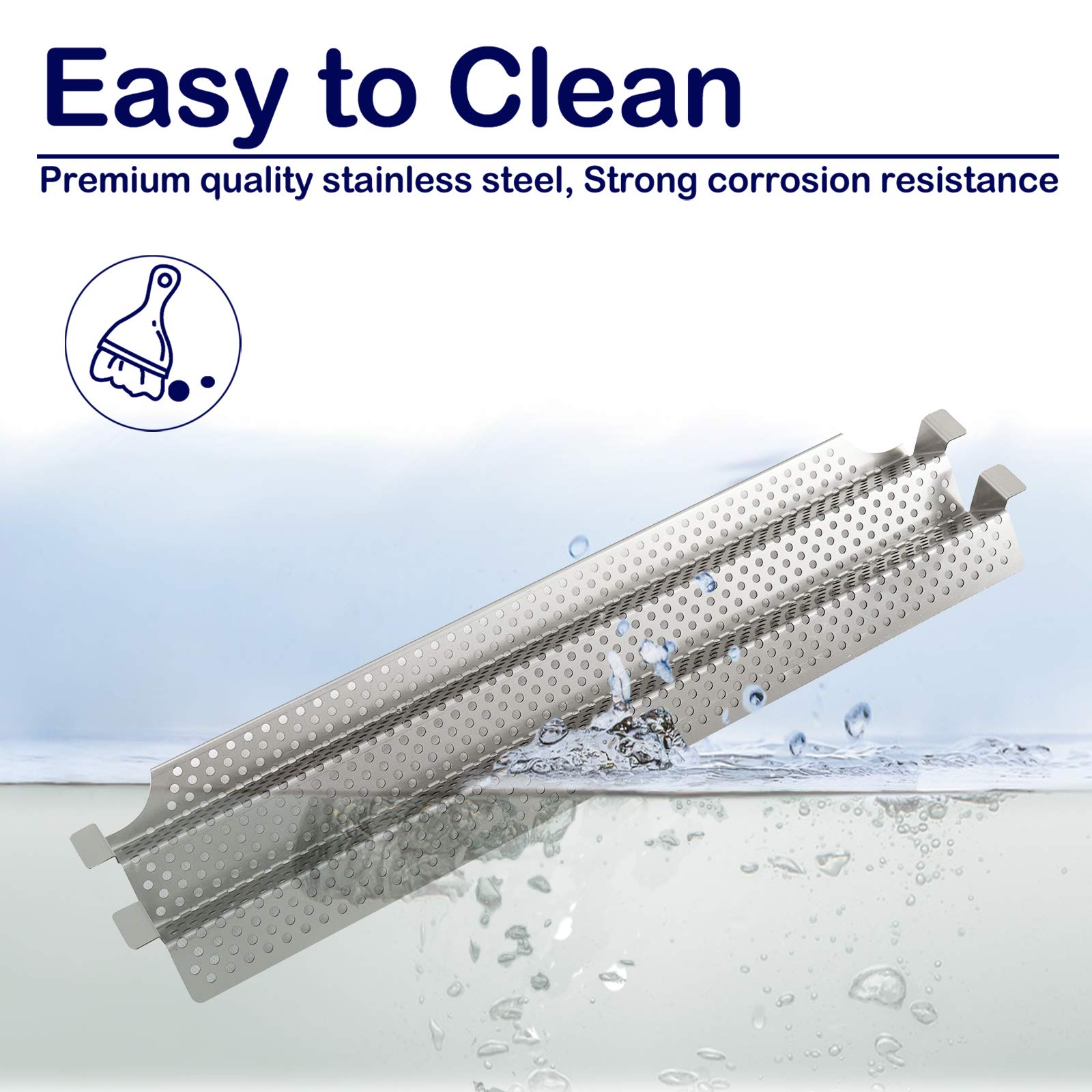 Stainless Steel Heat Plate Shield - 4 Pack Gas Burner Covers for Viking VGBQ 30
