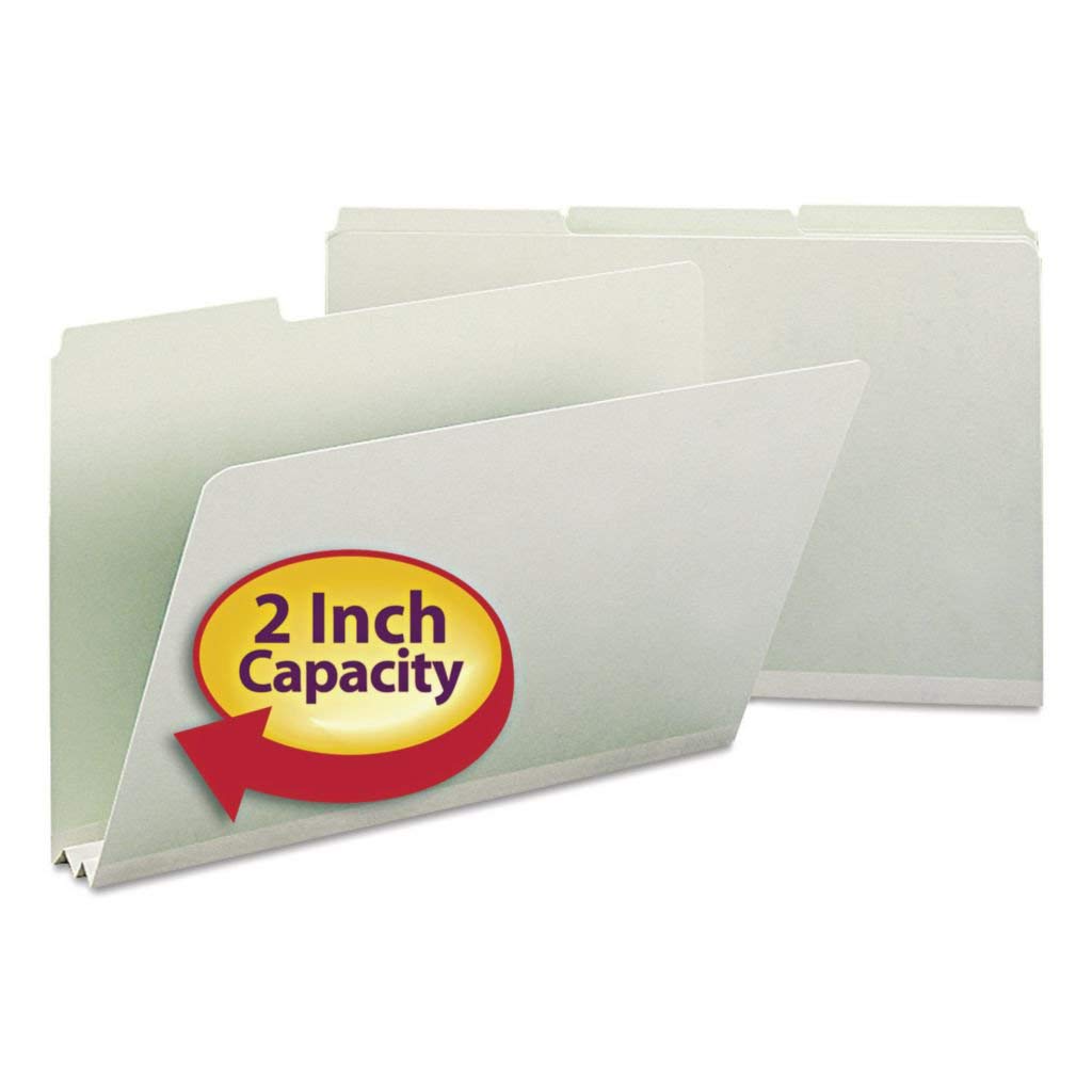 Smead Expanding Recycled Heavy Pressboard Folders - Letter Size, Box of 25 - Durable File Folders for Office, School & Home Organization