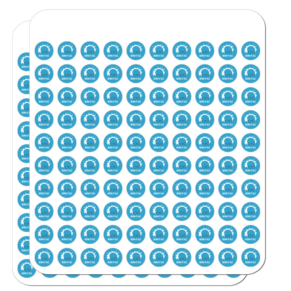 Bern It All Bernie Sanders Burning Democrat Planner Stickers - Scrapbooking, Journaling, DIY Craft Supplies for Bullet Journals, Calendars & Political Memes