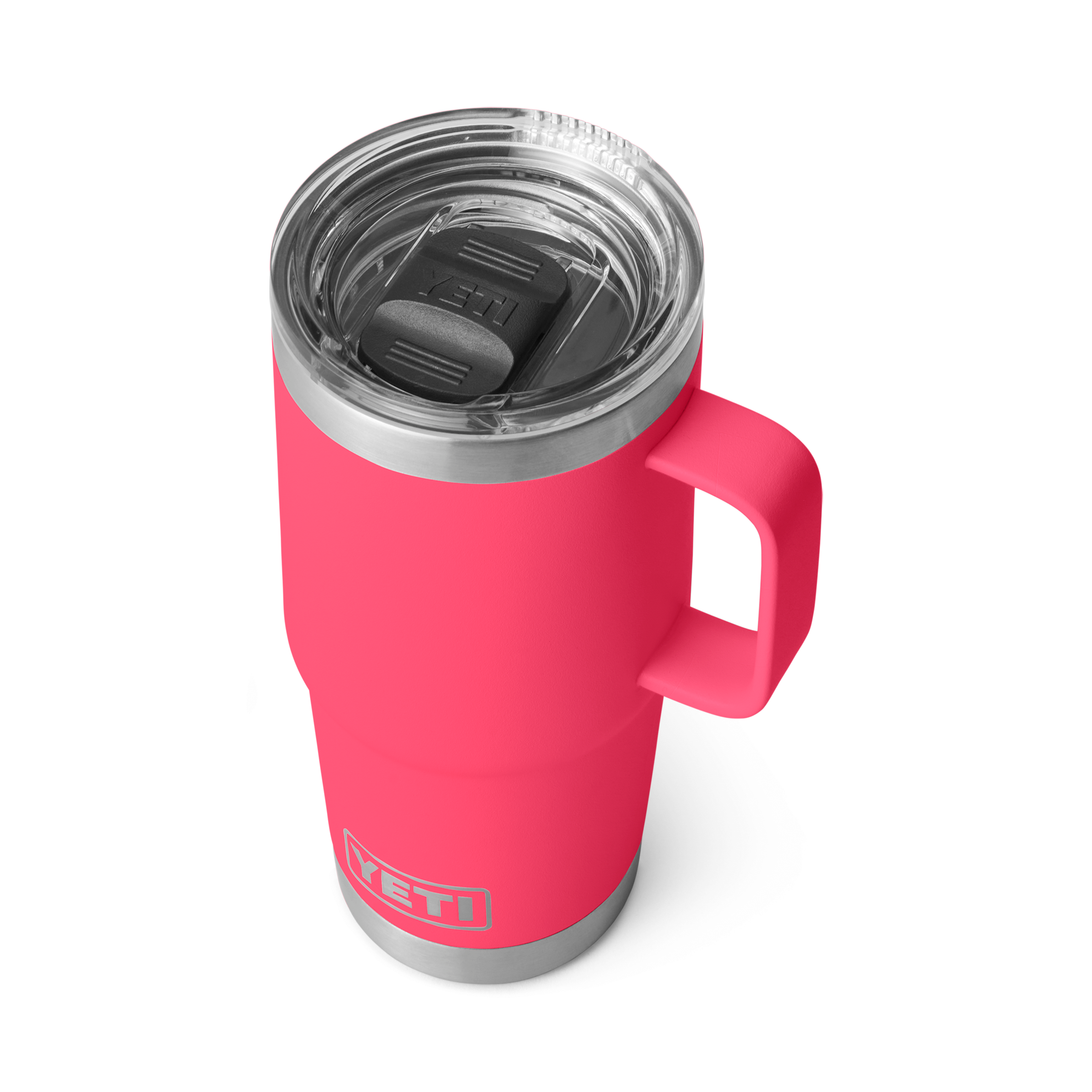 **20 oz Rambler Travel Mug - Insulated Stainless Steel Vacuum Flask, Bimini Pink - Perfect for Coffee, Tea & Hot/Cold Drinks On-The-Go**