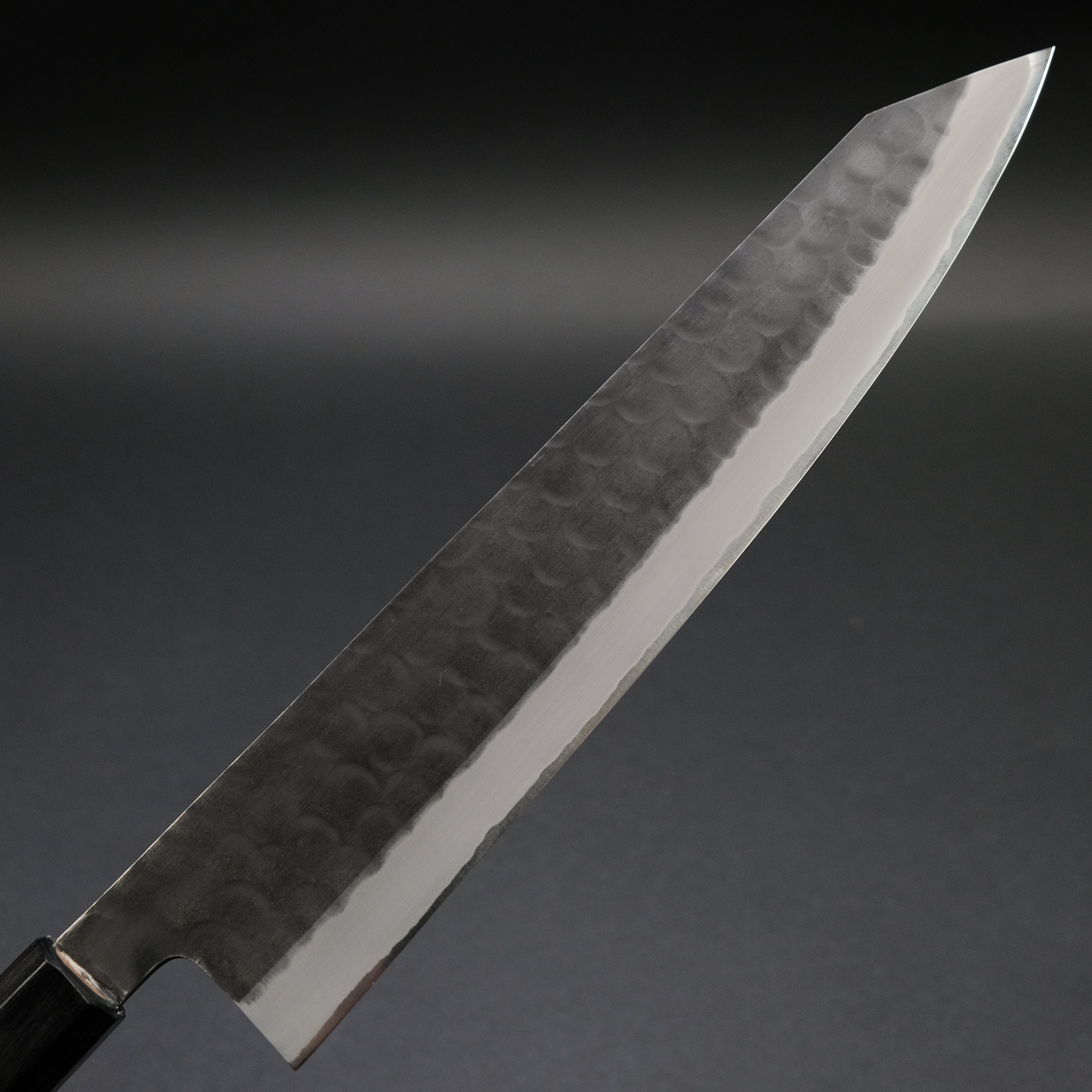 Premium Mutsumi Blue Super Kurouchi Tsuchime Kiritsuke Gyuto Knife 270mm - Handcrafted Japanese Chef Knife with Ebony Handle - Perfect for Sushi, Sashimi & Precision Cutting
