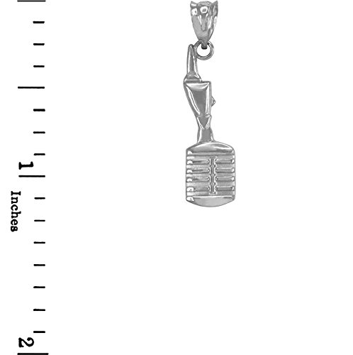 925 Sterling Silver Studio Mic Microphone Charm Necklace - Dainty Music Lover Jewelry Gift for Singers & Musicians - Perfect for Concerts, Performances & Music Themed Parties