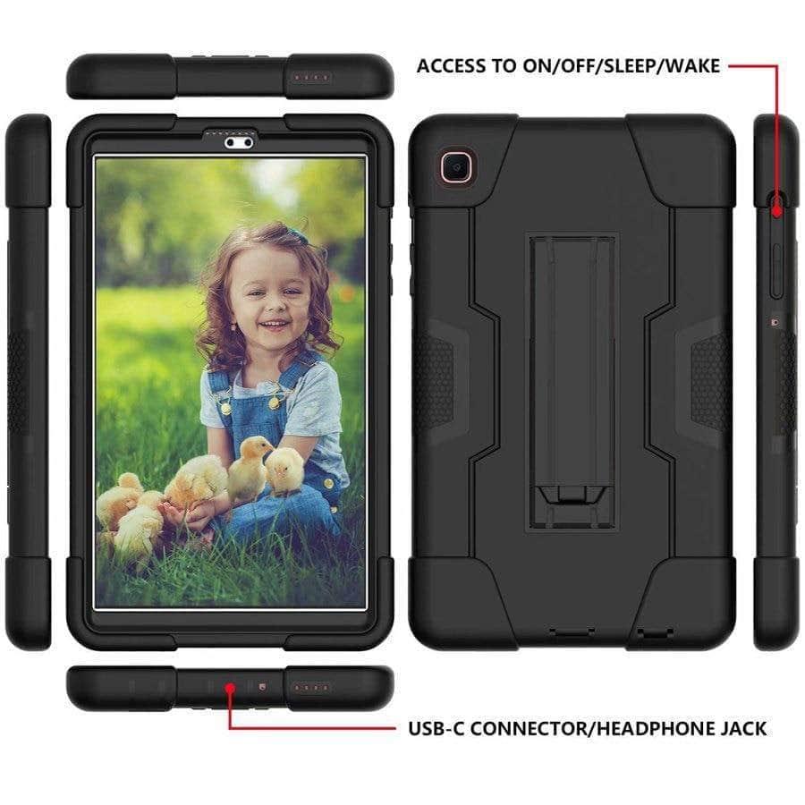 Shockproof Hybrid Armor Case for Samsung Galaxy Tab A7 Lite (T220/T225) - Heavy Duty Drop Protection for Kids, Travel & Outdoor Use