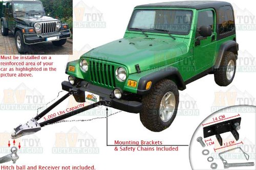 **Universal Heavy Duty Tow Bar Kit with LED Magnetic Tow Lights & Adjustable Mount - Complete Towing Package for Trucks, Trailers, RVs & Boats**    *(Use for Safe Night Towing, Off-Road Hauling, Camping & Marine Applications)*