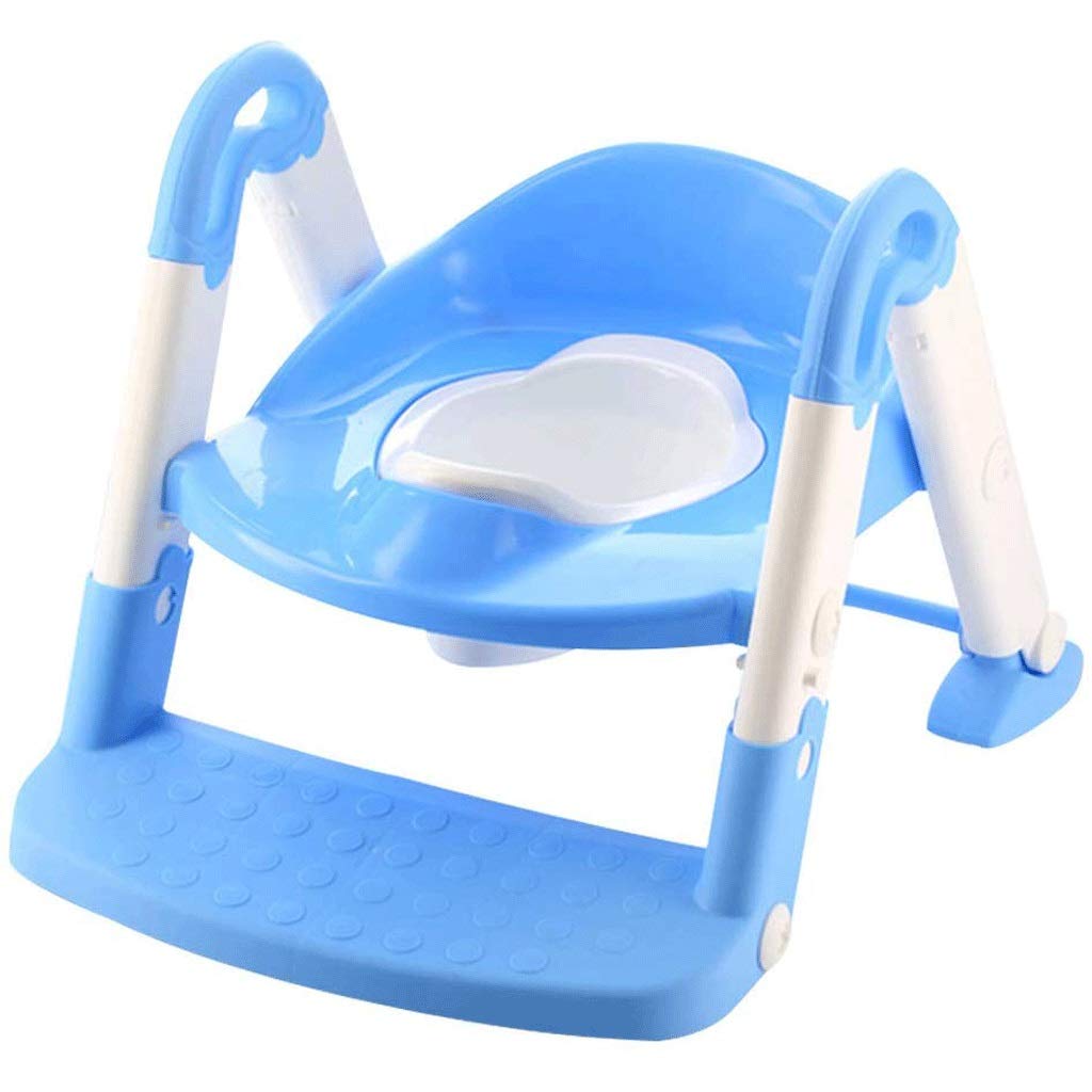 XLEVE Foldable Baby Toilet Training Seat - Portable Potty Trainer for Toddlers & Kids (Blue) | Perfect for Home, Travel & Daycare Use