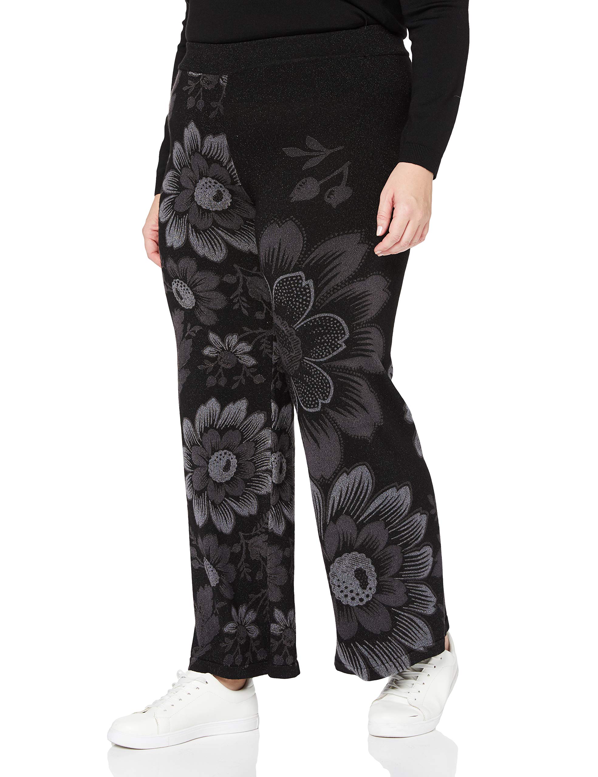 Desigual Women's High Waisted Linen Pants - Comfortable Summer Wide Leg Trousers for Casual Outings & Beach Vacations
