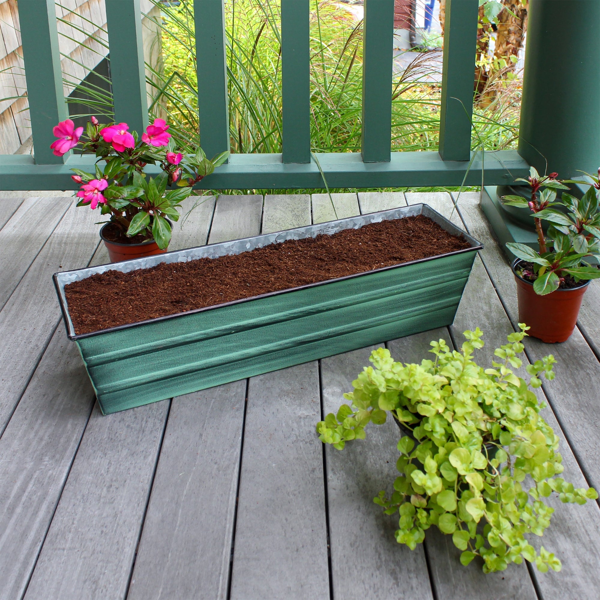 Bloom Box Garden Growing Kits with Brackets for 2x6 Railings - Indoor/Outdoor Vertical Gardening Solution for Balconies, Decks & Small Spaces