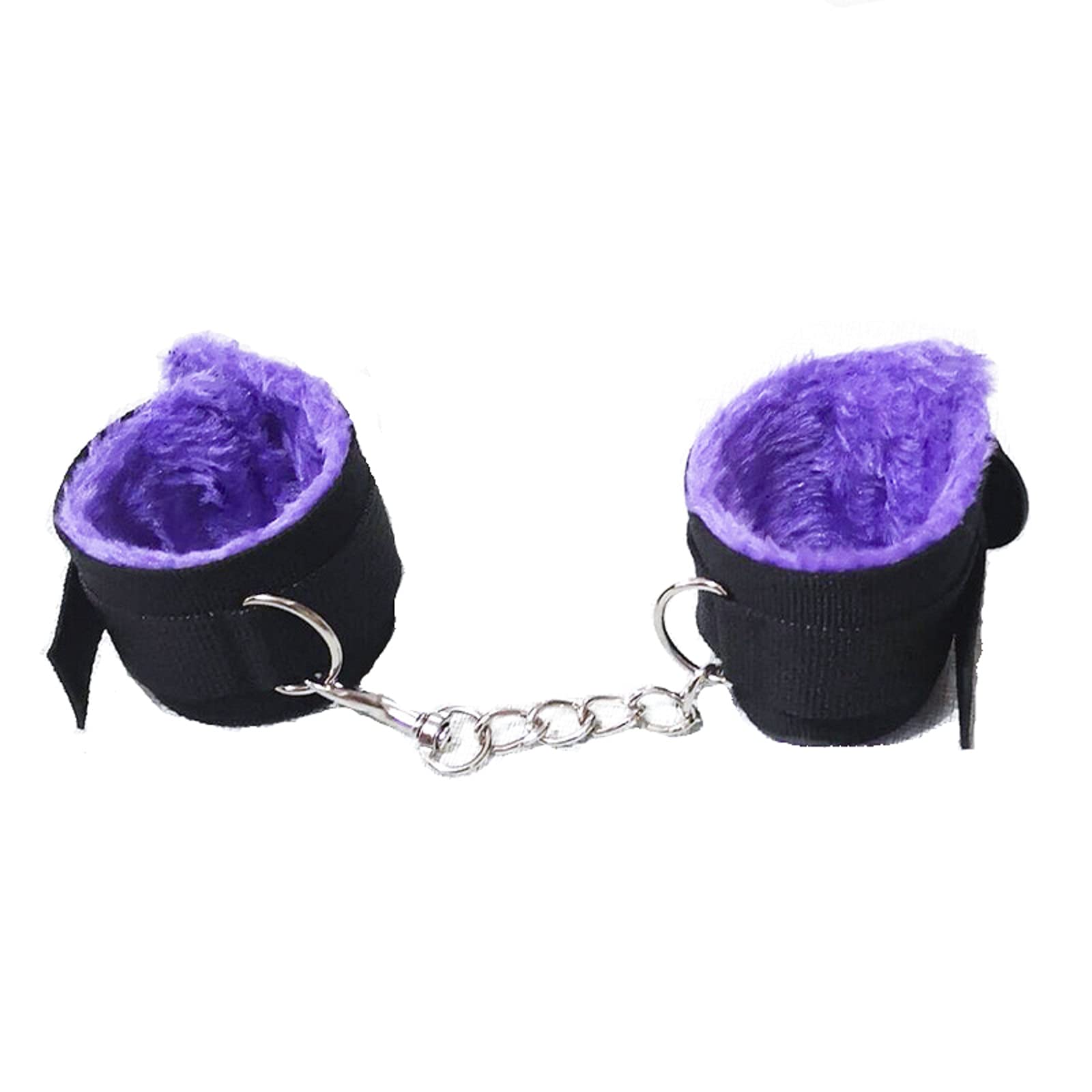 Stylish Bling Fluffy Leather Wrist Cuff Bracelet with Detachable Chain - Fashionable Handcuff Jewelry for Women | Perfect for Yoga, Gym, Cosplay, Parties & BDSM Accessories