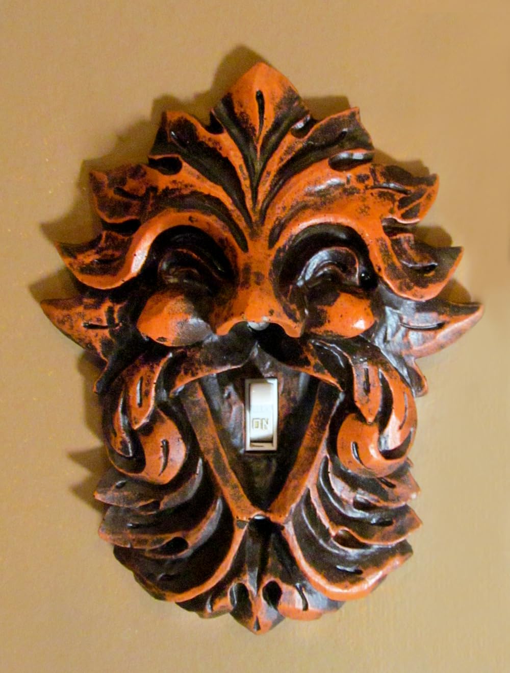 Celtic Leafman Switch Plate - Greenman Wall Decor for Home & Office