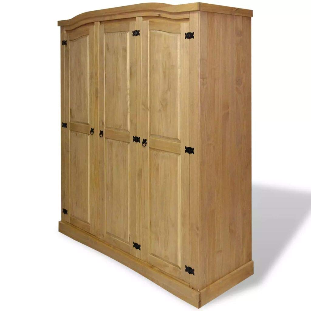 INLIFE 3-Door Wardrobe Storage Cabinet - 59.7