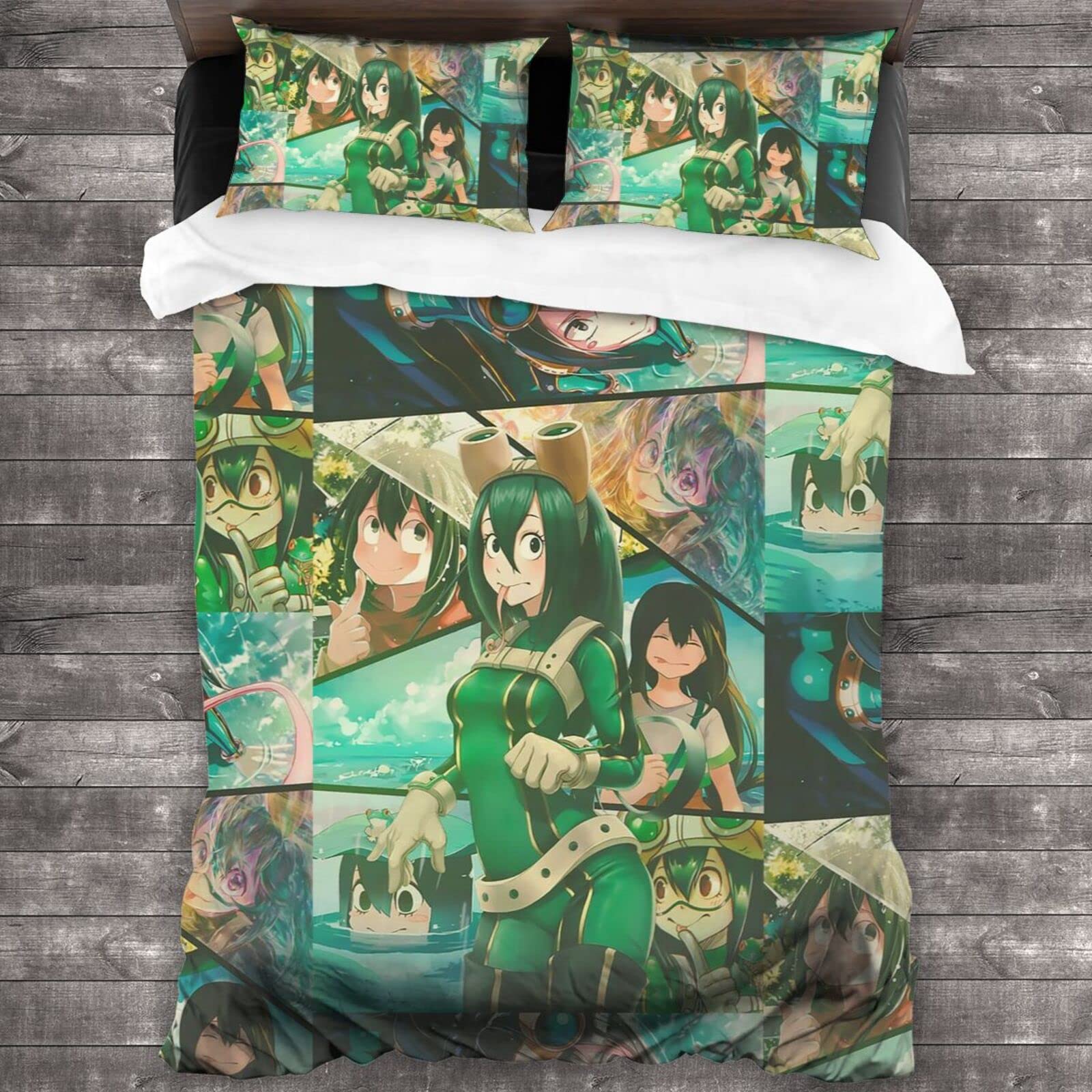 My Hero Academia 3-Piece Anime Duvet Cover Set - Twin Size 86x70 Inches, Lightweight & Breathable Bedding for Kids & Boys | Perfect for Anime Themed Bedrooms, Sleepovers & Gift Giving