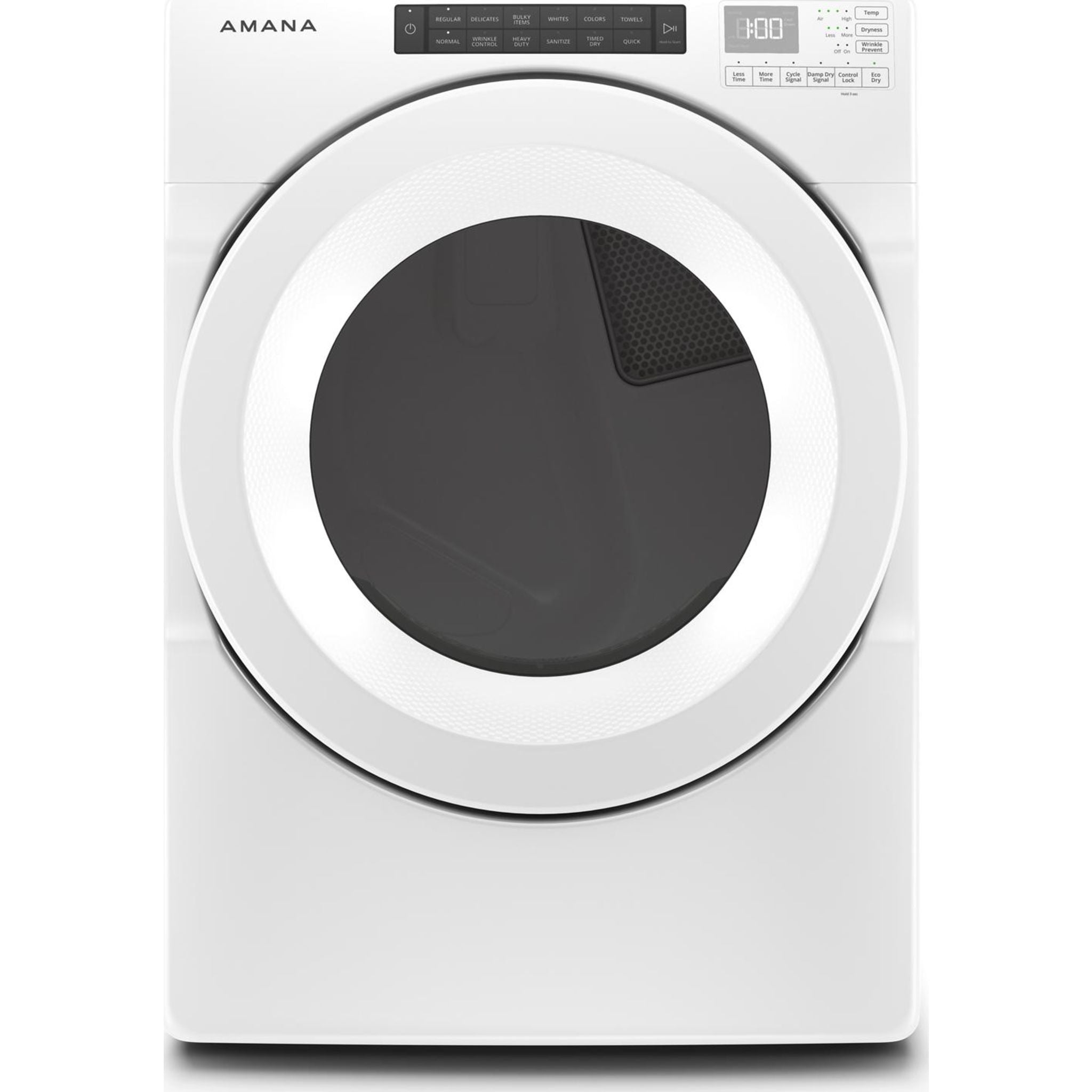 Amana NGD5800HW White Gas Dryer - High Efficiency, Large Capacity for Home Laundry - Perfect for Families & Heavy Loads