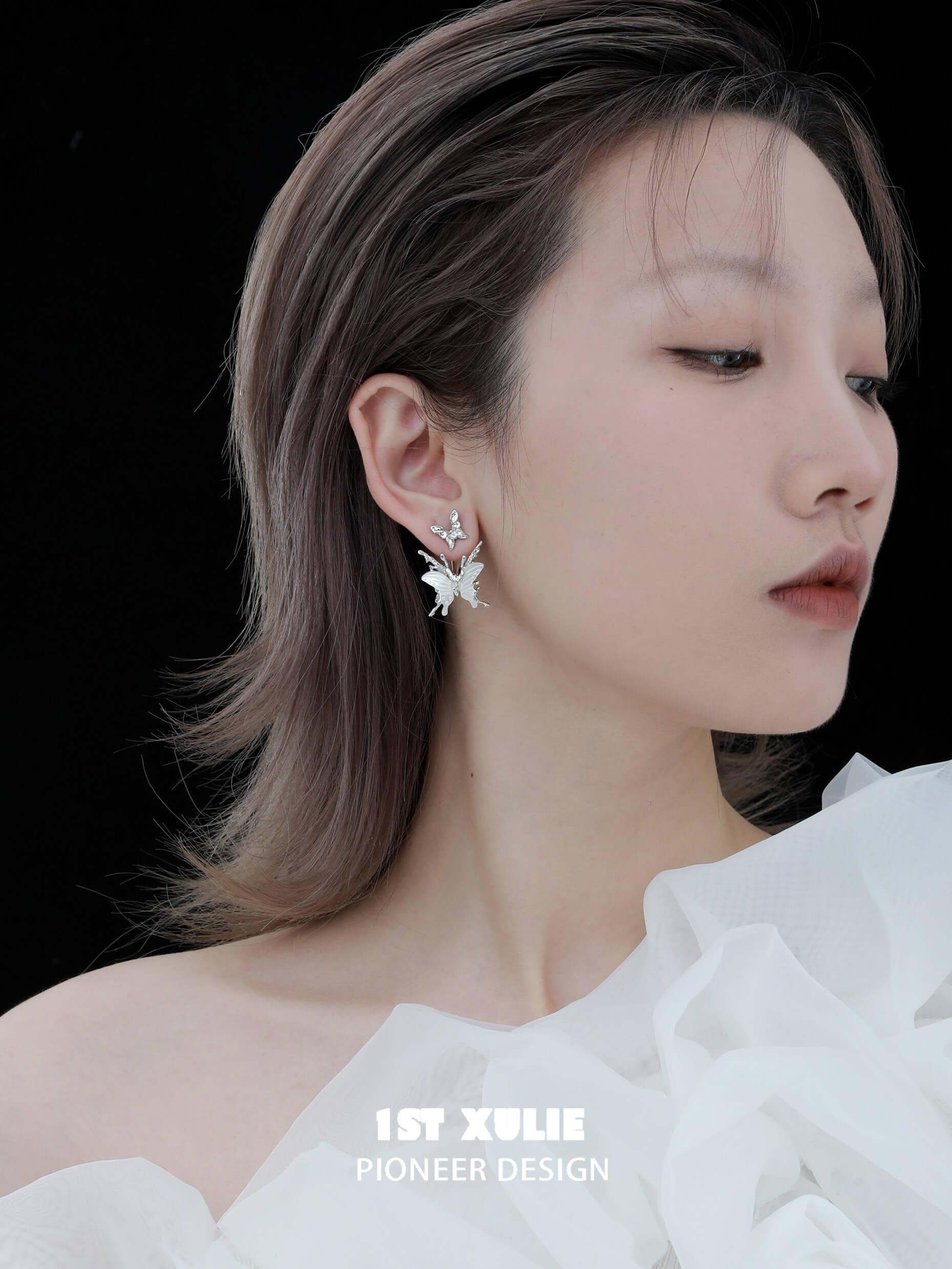 Whiterfly S925 Sterling Silver 18K Gold Plated 24K Gold Plated Shell Earrings for Women - Elegant Beach Wedding Jewelry Gift