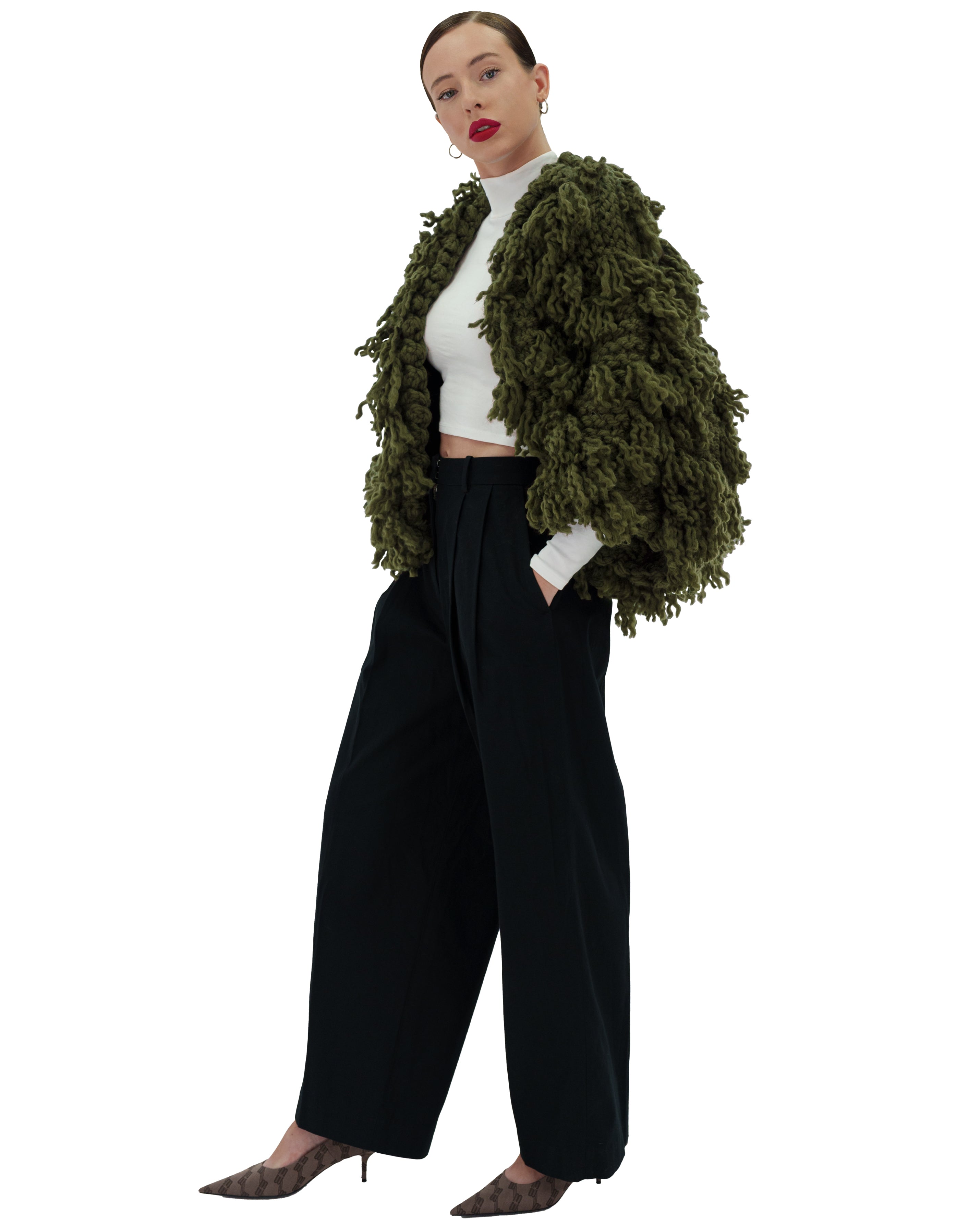 Women's Soft Fur-Like Cardigan - Cozy Winter Knit Sweater for Casual Wear, Office & Lounge