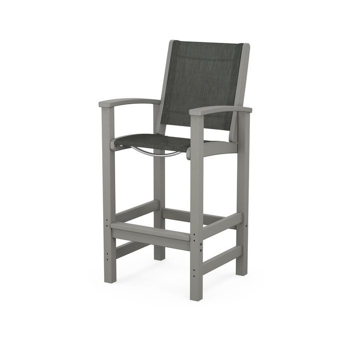POLYWOOD Coastal Bar Chair - Outdoor & Indoor Bar Stool, Weather-Resistant, Durable, Comfortable - Perfect for Patio, Deck, Kitchen, and Poolside Use