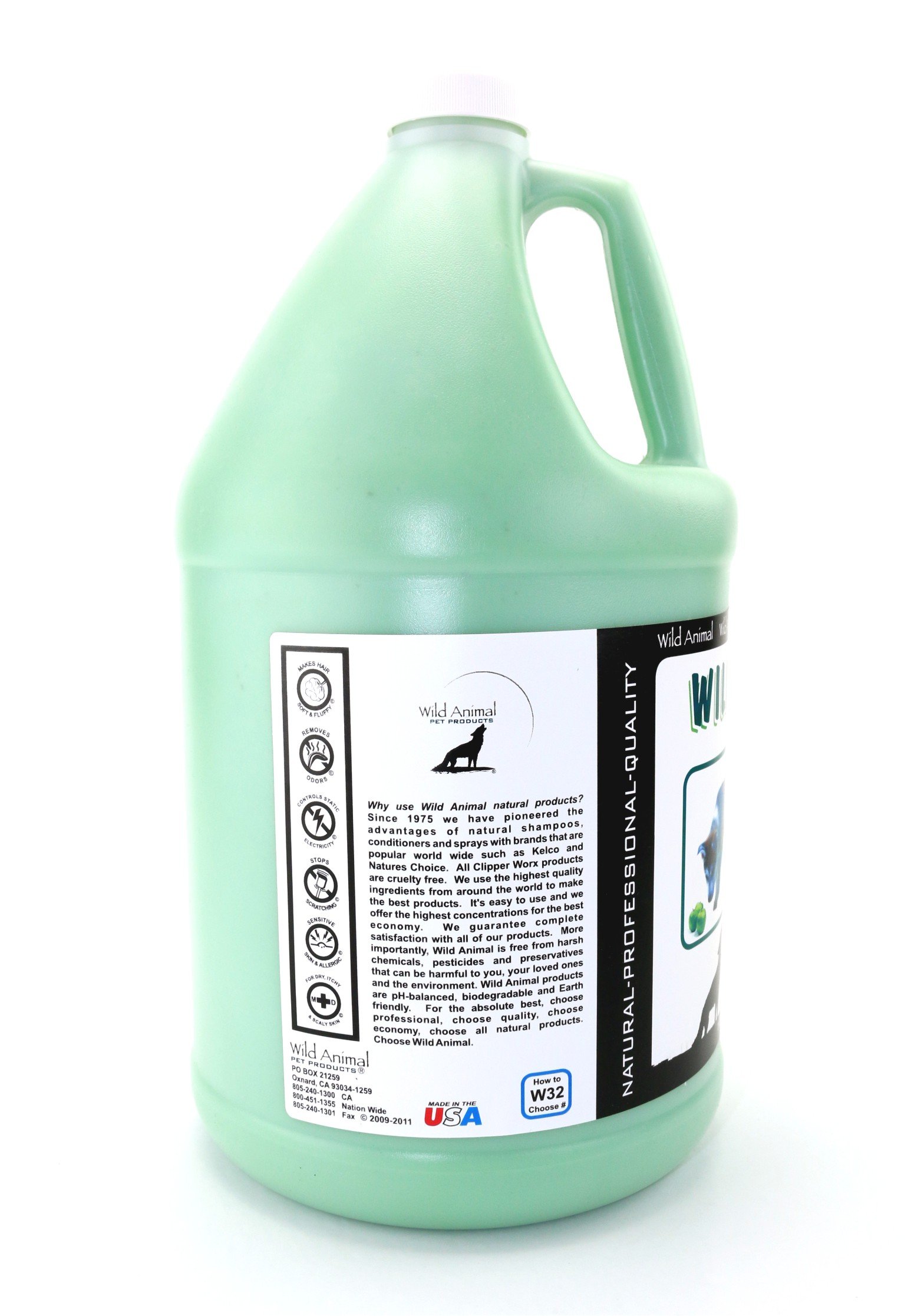 Wild Animal Wild Apple 50:1 Concentrate Gallon Conditioner for Horses & Livestock - Promotes Healthy Coat & Skin - Ideal for Show Animals, Daily Grooming & Winter Care
