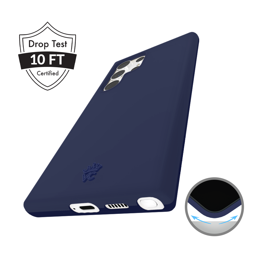 Samsung Galaxy Phone Case - Admiral Navy Blue Protective Cover for Samsung S21/S20/S10/Note 20 - Slim Fit Shockproof Case with Military-Grade Protection | Perfect for Work, Travel & Outdoor Activities
