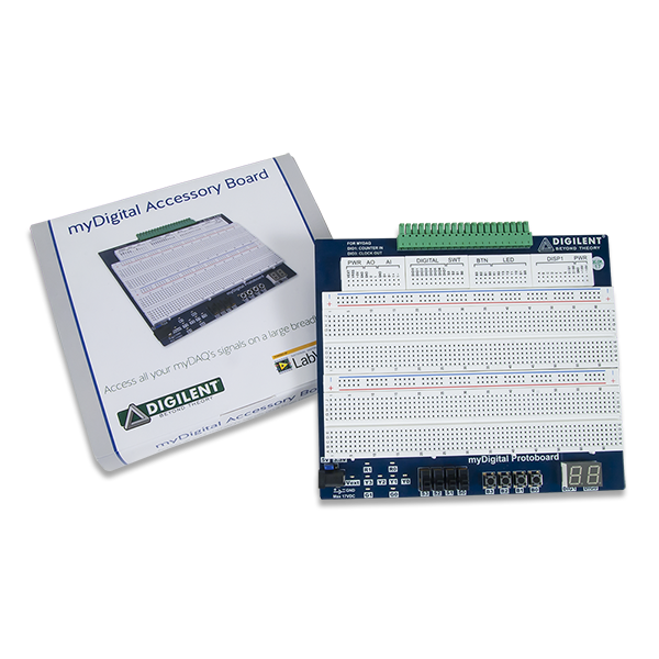 Digilent myDigital Protoboard for NI myDAQ & myRIO - Breadboard Compatible with National Instruments for Electronics Prototyping & STEM Education