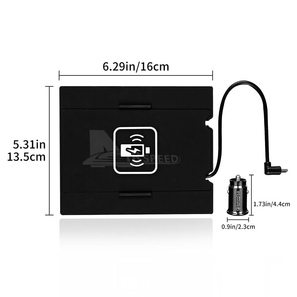 2022-2025 Honda Civic 15W Fast Wireless Charger Pad - Qi Certified Car Charging Station with USB Port - Perfect for Commuting & Road Trips