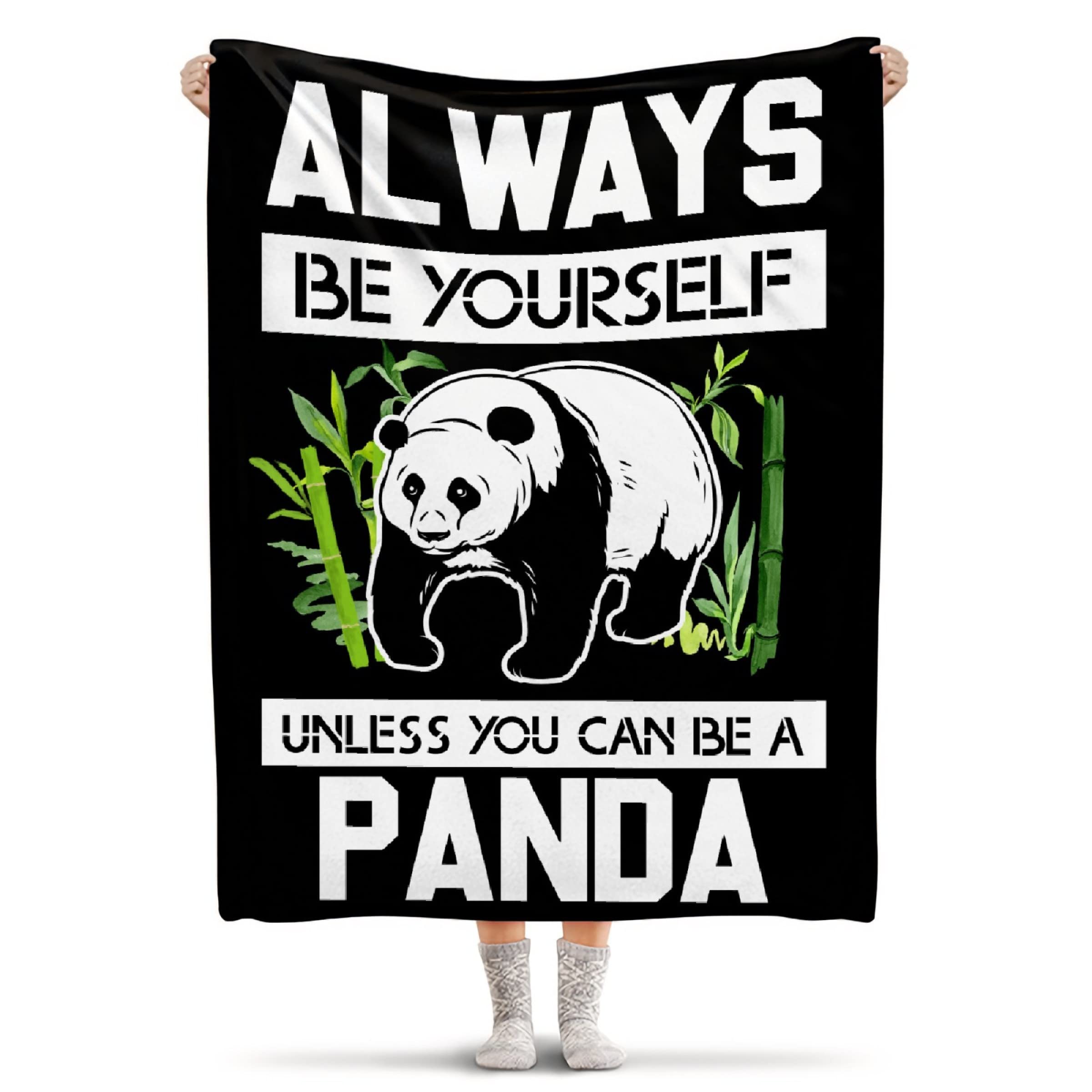 Soft Flannel Panda Blanket - Cozy Animal Print Throw for Adults, 60x80 Inches - Perfect for Bed, Sofa, Couch & Home Decor - Great Gift for Women & Men Who Love Animals