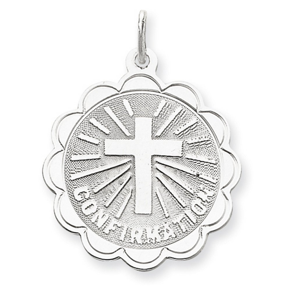 IceCarats 925 Sterling Silver Confirmation Cross Pendant Necklace - Elegant Religious Jewelry Gift for Baptism, First Communion & Spiritual Occasions