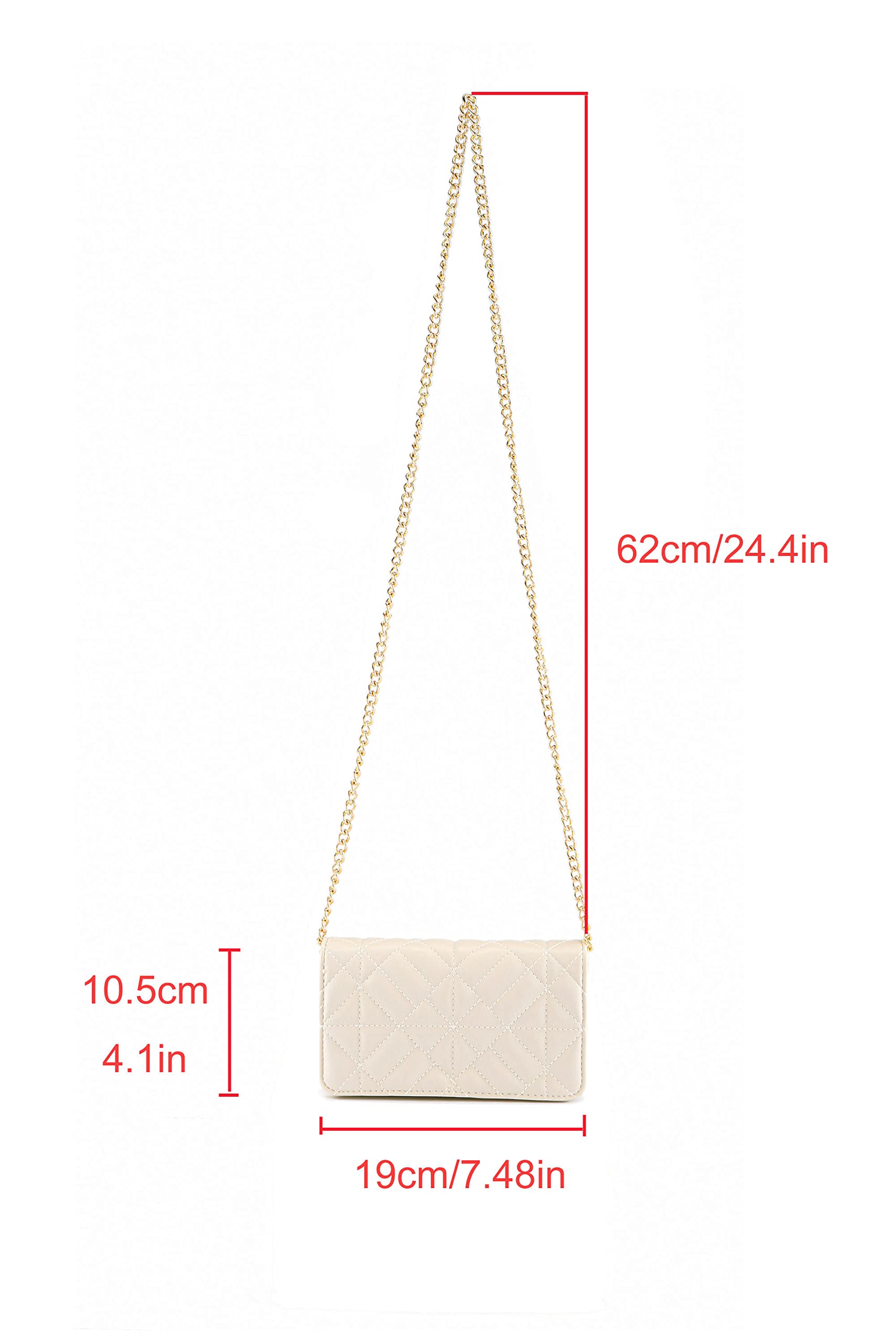 Quilted Crossbody Bags for Women with Gold Chain - Perfect for Daily Use & Parties