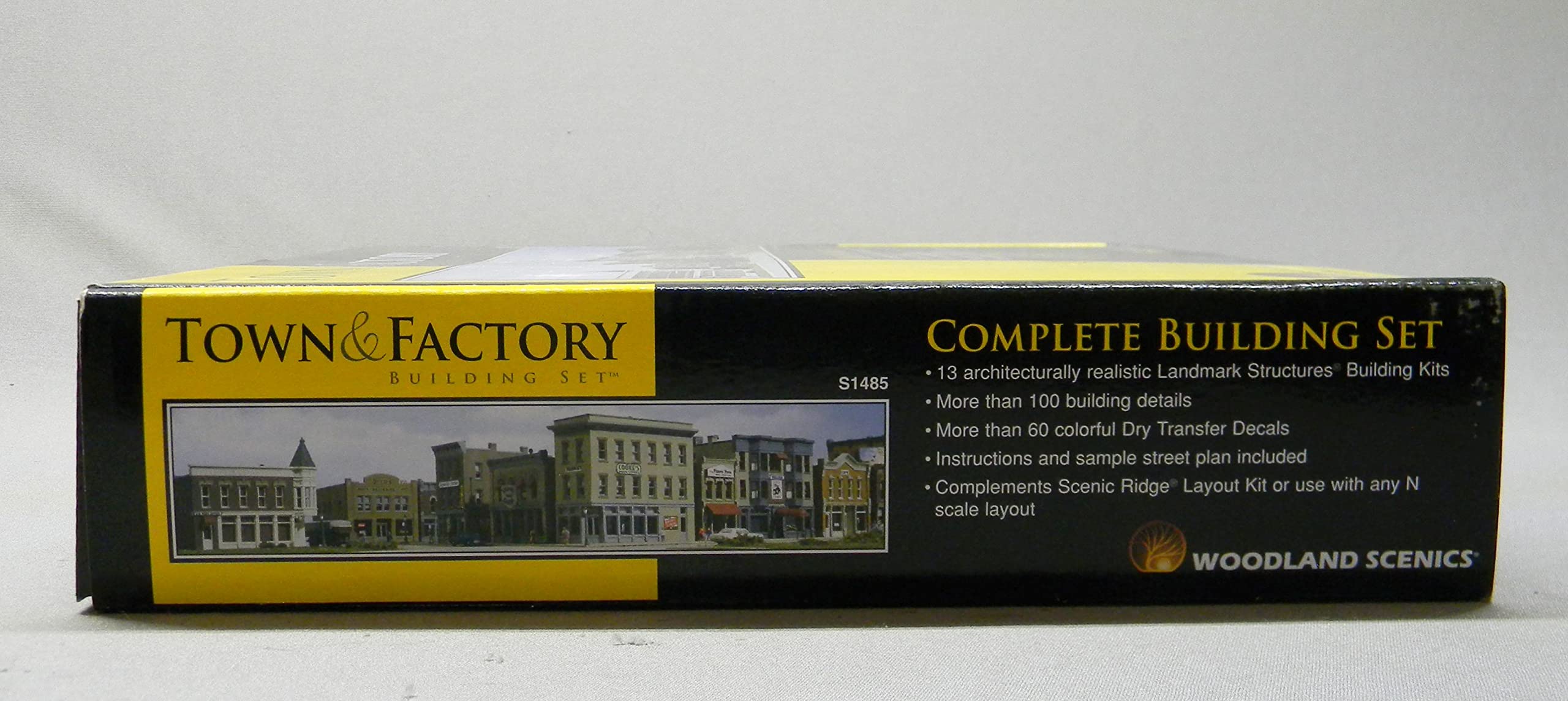 Woodland Scenics N Scale Town and Factory Building Set - Model Train Scenery Kit for Realistic Railroad Layouts | Perfect for Hobbyists, Collectors & Diorama Enthusiasts