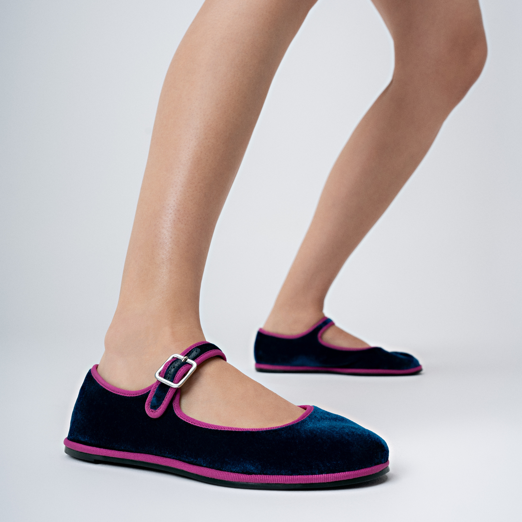 Clarissa Velvet Flat Shoes for Women - Comfortable Slip-On Loafers for Casual Wear, Office & Travel | Soft & Stylish Vegan Velvet Material