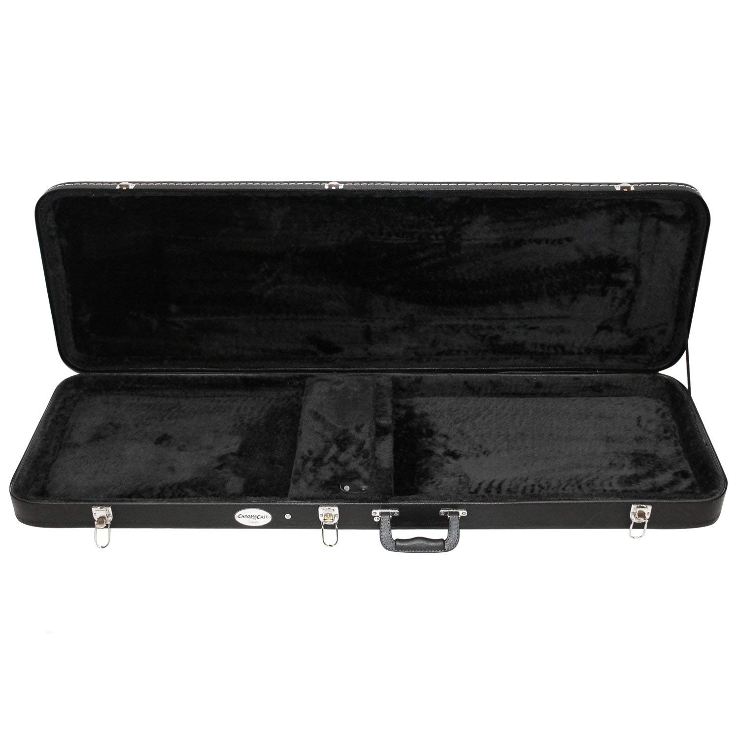 ChromaCast CC-BHC-KIT-3 Bass Guitar Hard Case with Pick Sampler - Durable Protective Storage for Electric Bass Guitars - Perfect for Travel, Gigging & Music Practice