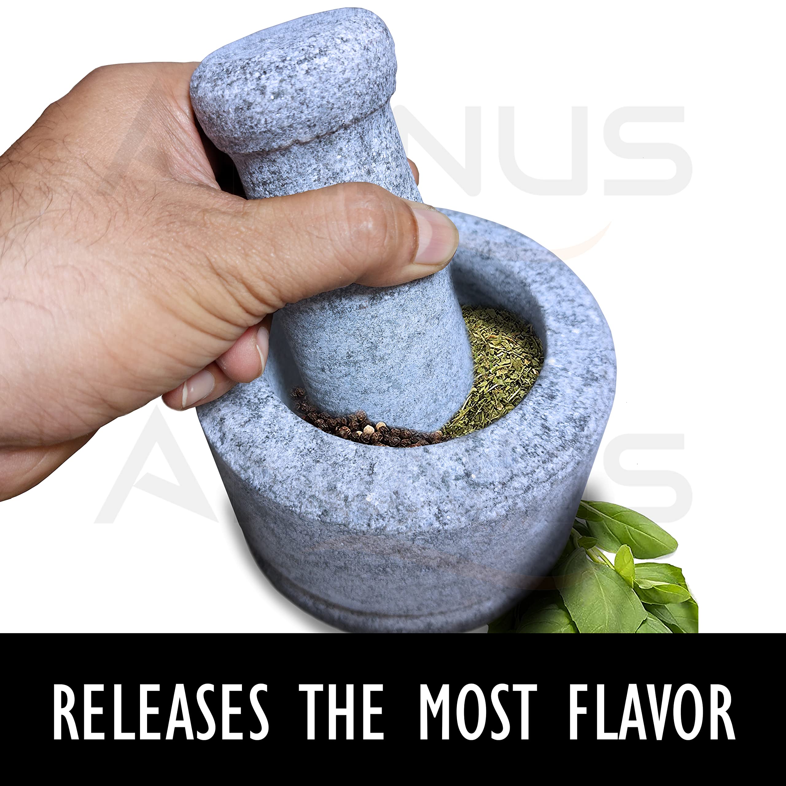 Premium Granite Mortar and Pestle Set - 5
