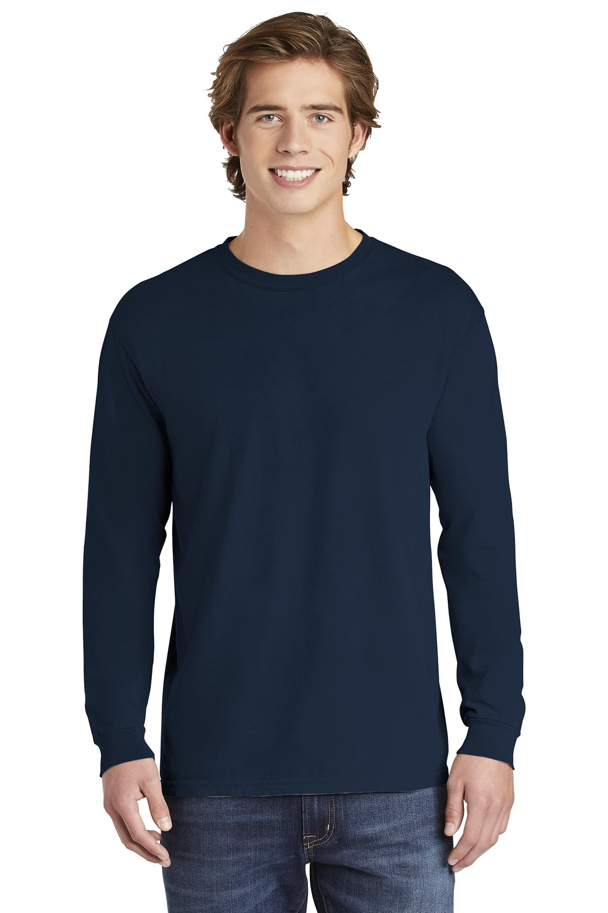 Comfort Colors Men's Long Sleeve T-Shirt - Soft Cotton Crewneck Tee Style 6014 for Casual Wear & Everyday Comfort