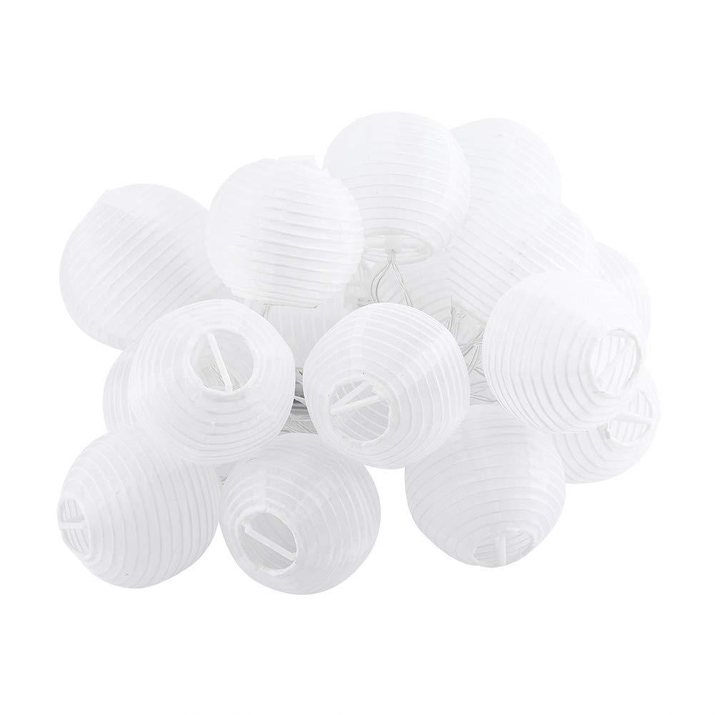 20 LED Outdoor String Lights - 4 Meters Waterproof Battery-Powered Fairy Lights | White Lantern Decorative Lighting for Garden, Patio, Christmas, New Year, Wedding & Party Decorations