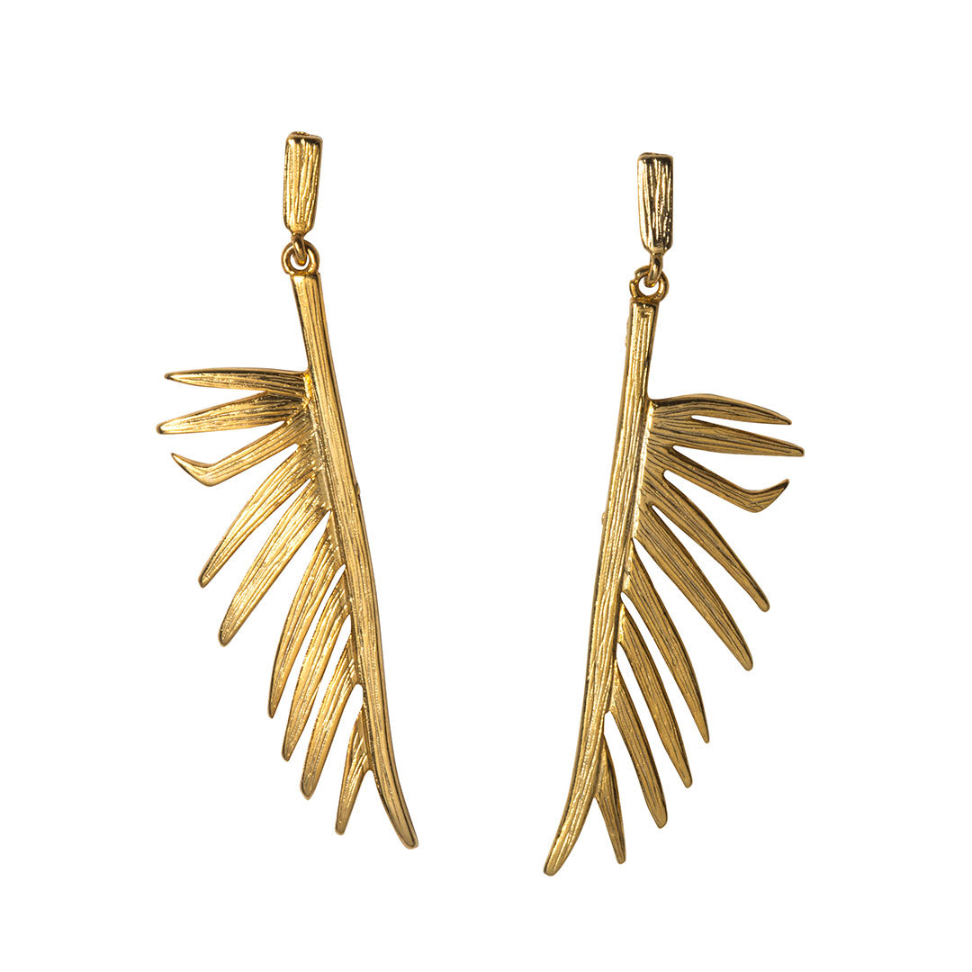 Goldbug Collection Palmetto Frond Drop Earrings - Elegant Dangle Earrings for Women, 925 Sterling Silver Jewelry | Perfect for Weddings, Parties & Special Occasions