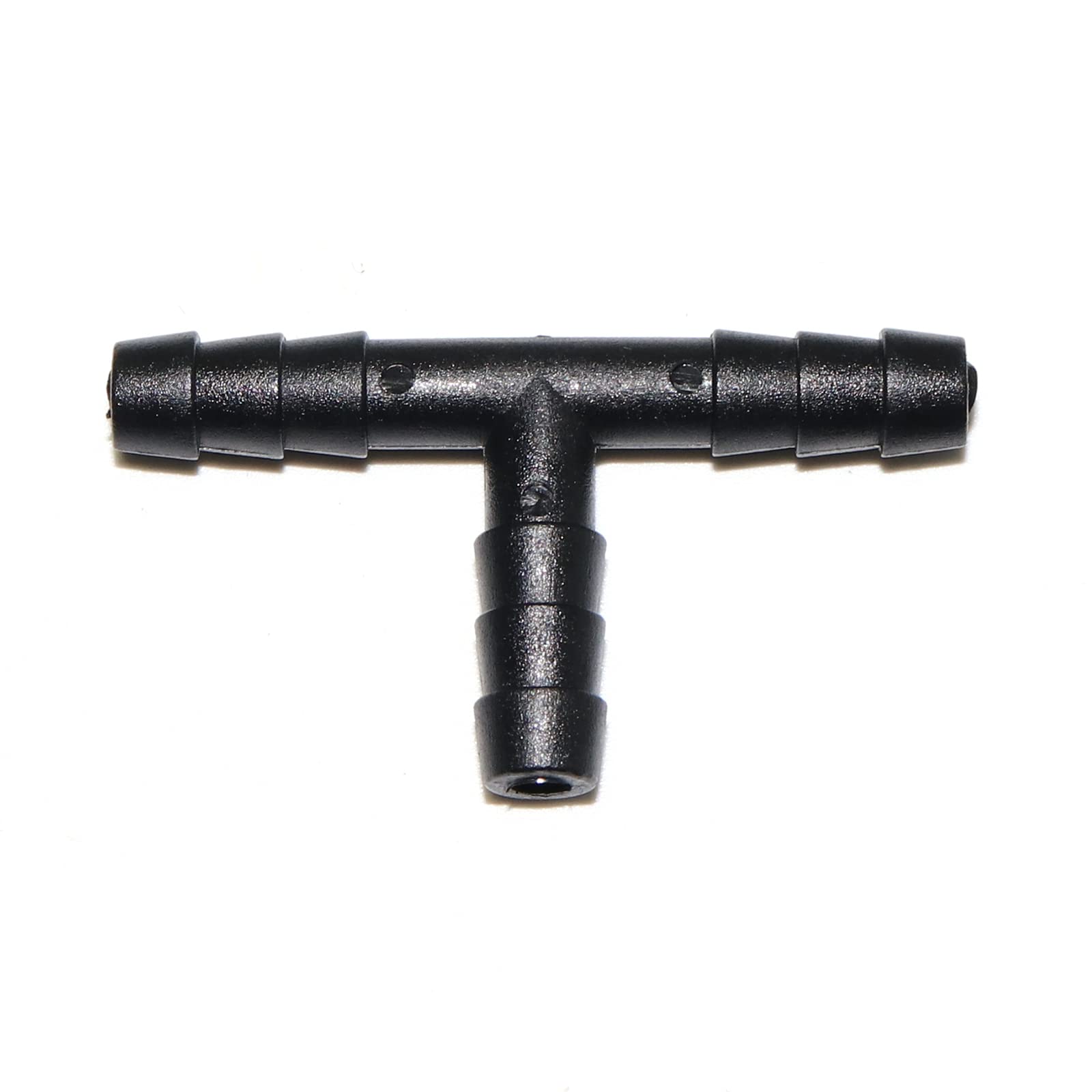Woodzdon 25 Pcs Black Nylon Tee Vacuum Connector - 3/16